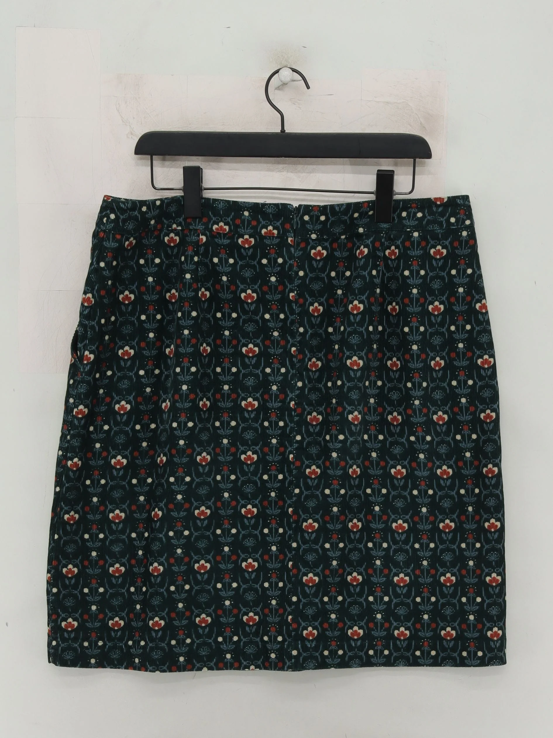 Seasalt Women's Mini Skirt L Green Geometric 100% Cotton Short Mini - Image 2
