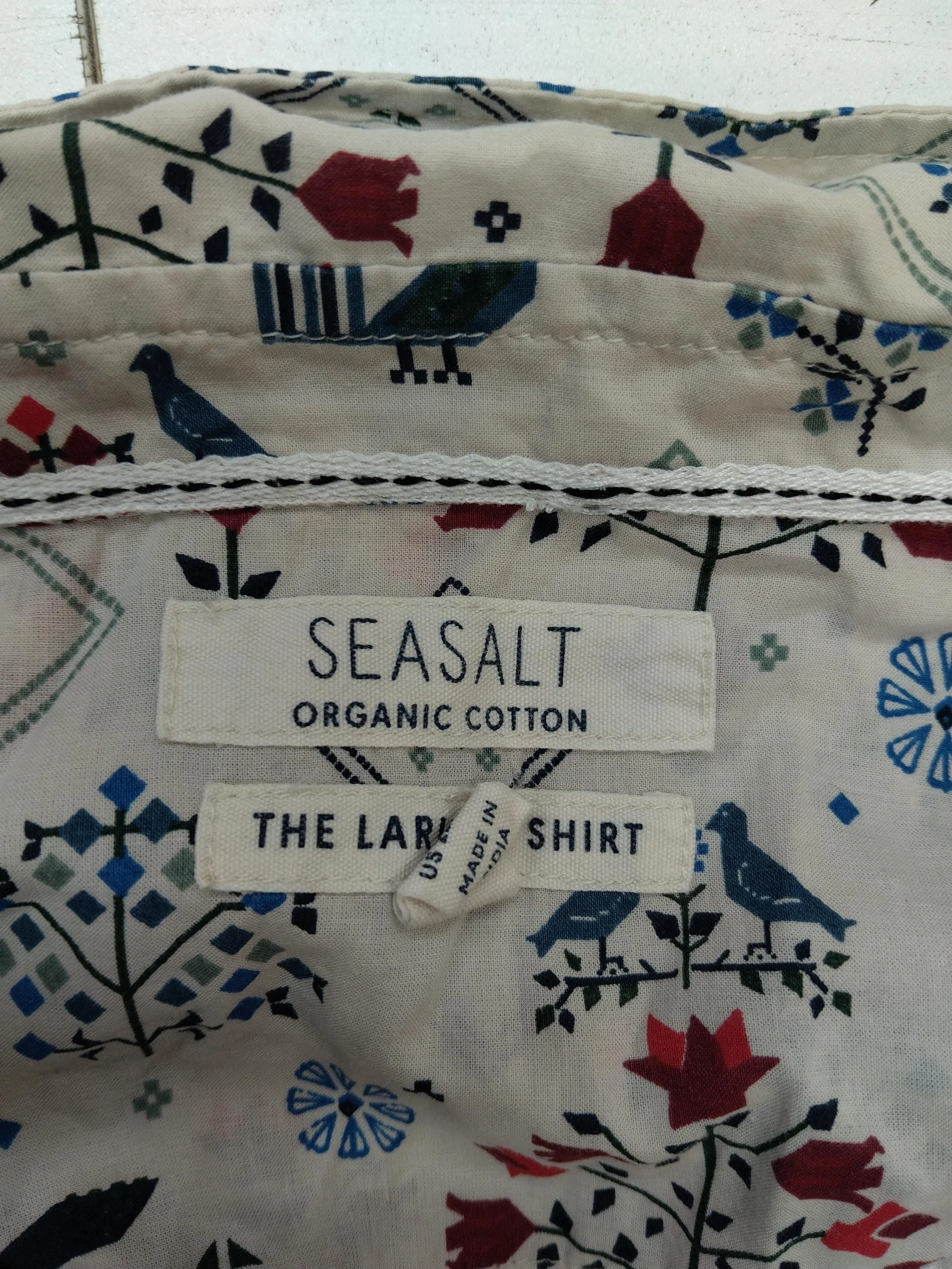Seasalt Women's Shirt L Cream 100% Cotton Long Sleeve Collared Basic - Image 5