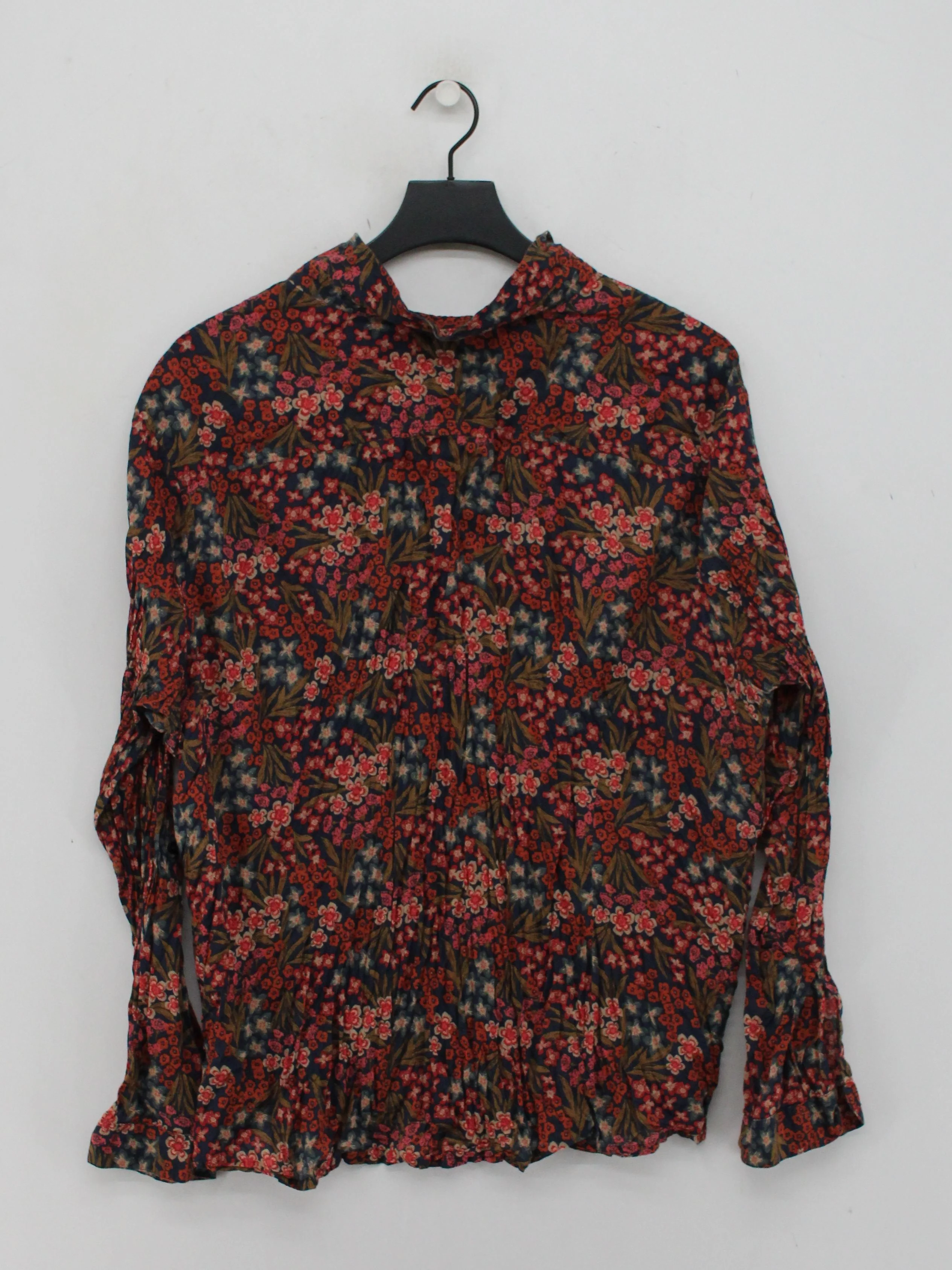 Seasalt Women's Shirt S Multi Floral 100% Cotton Long Sleeve Collared Basic - Image 2