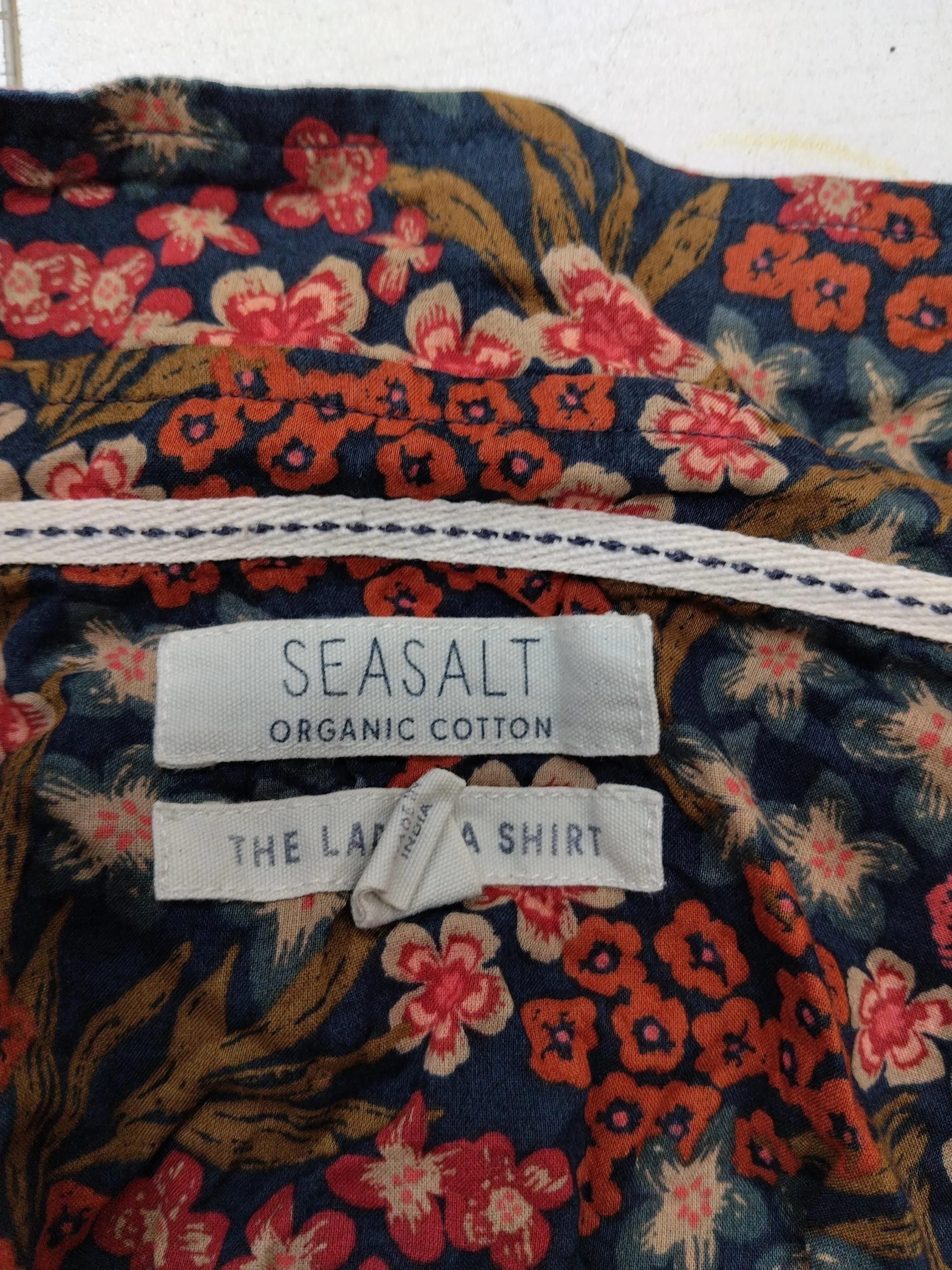Seasalt Women's Shirt S Multi Floral 100% Cotton Long Sleeve Collared Basic - Image 5