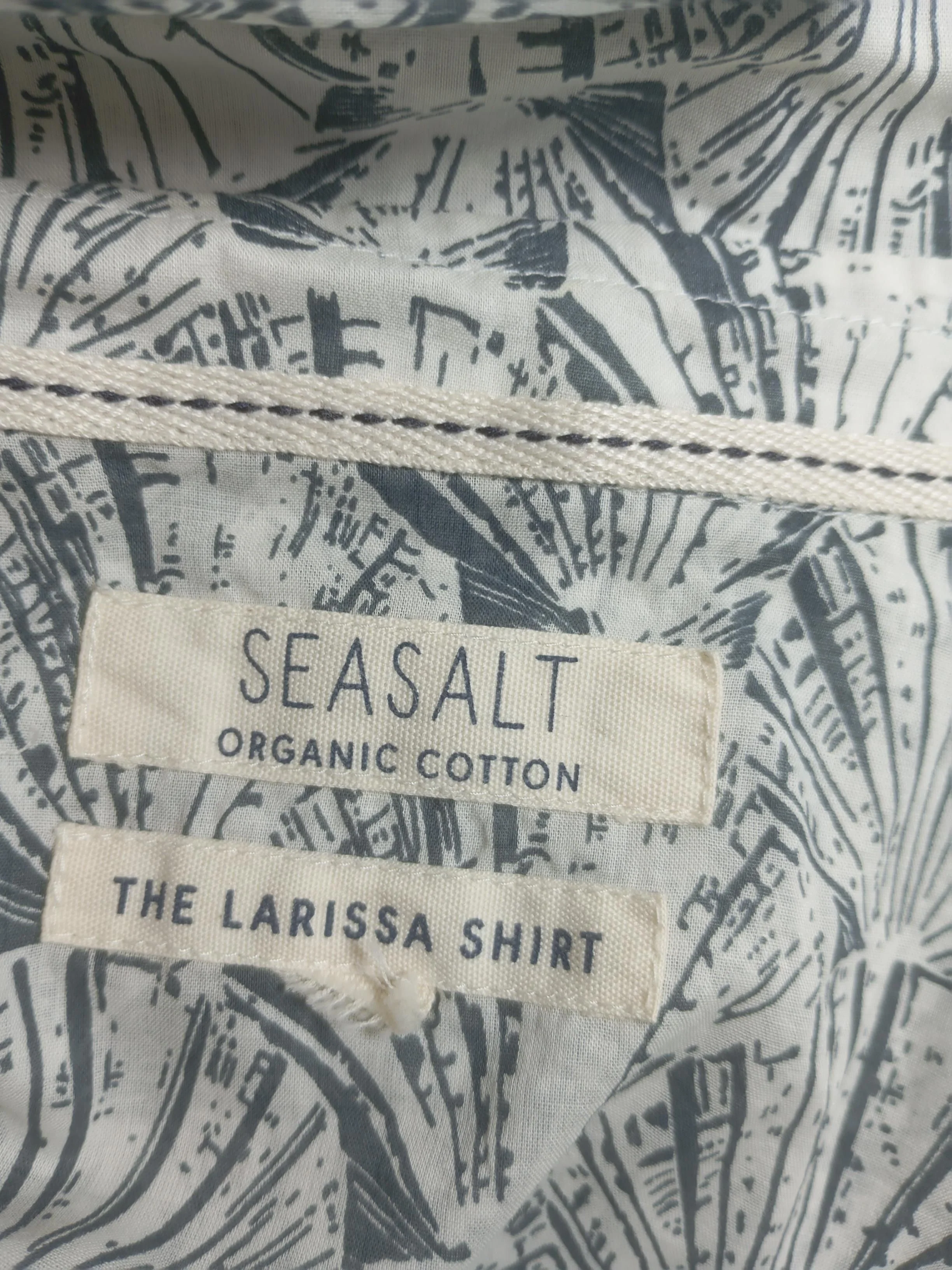 Seasalt Women's Shirt UK 10 Multi 100% Cotton 3/4 Sleeve Collared Basic - Image 5