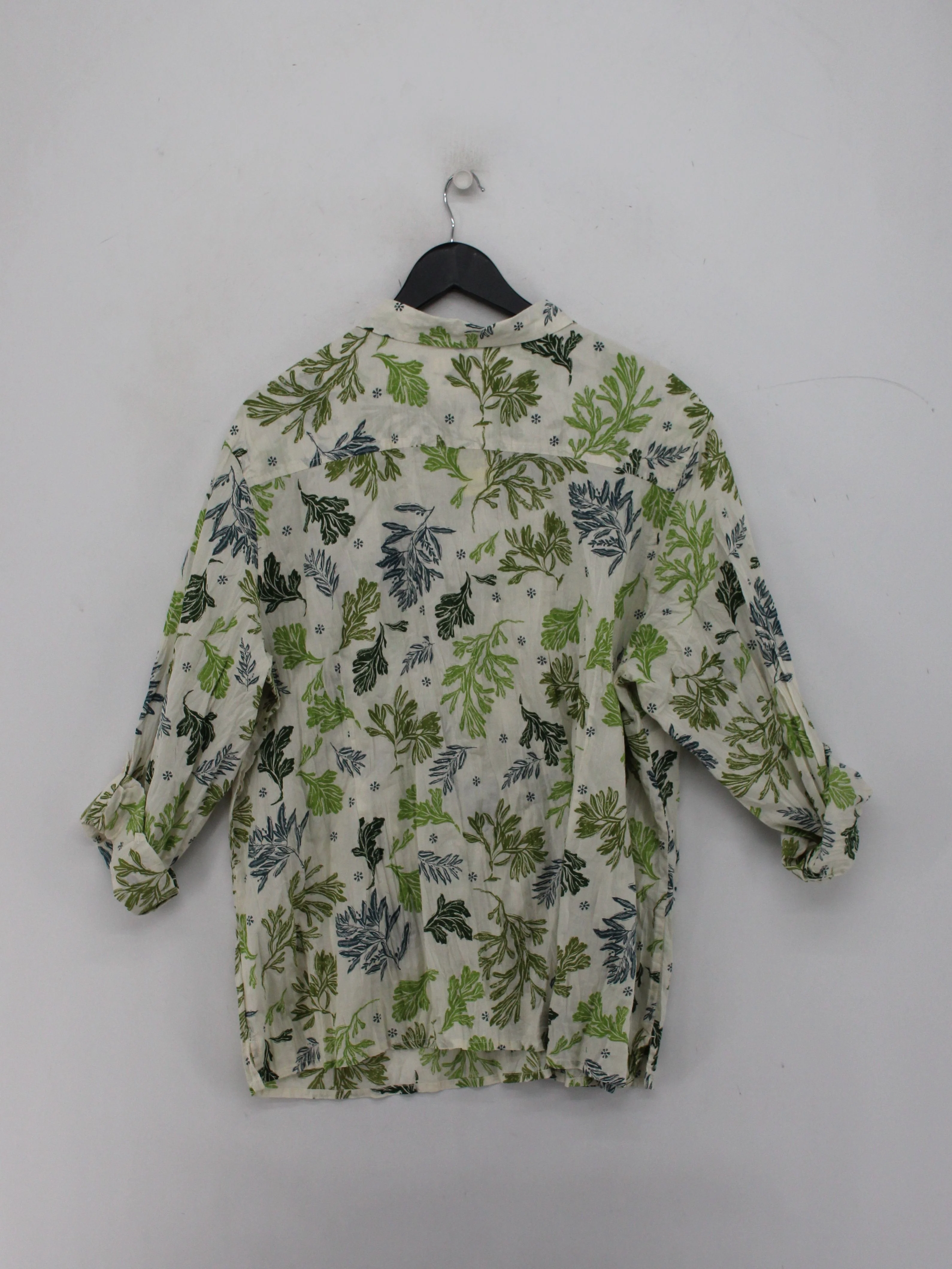 Seasalt Women's Shirt UK 20 Multi Floral 100% Cotton Long Sleeve Collared Basic - Image 2