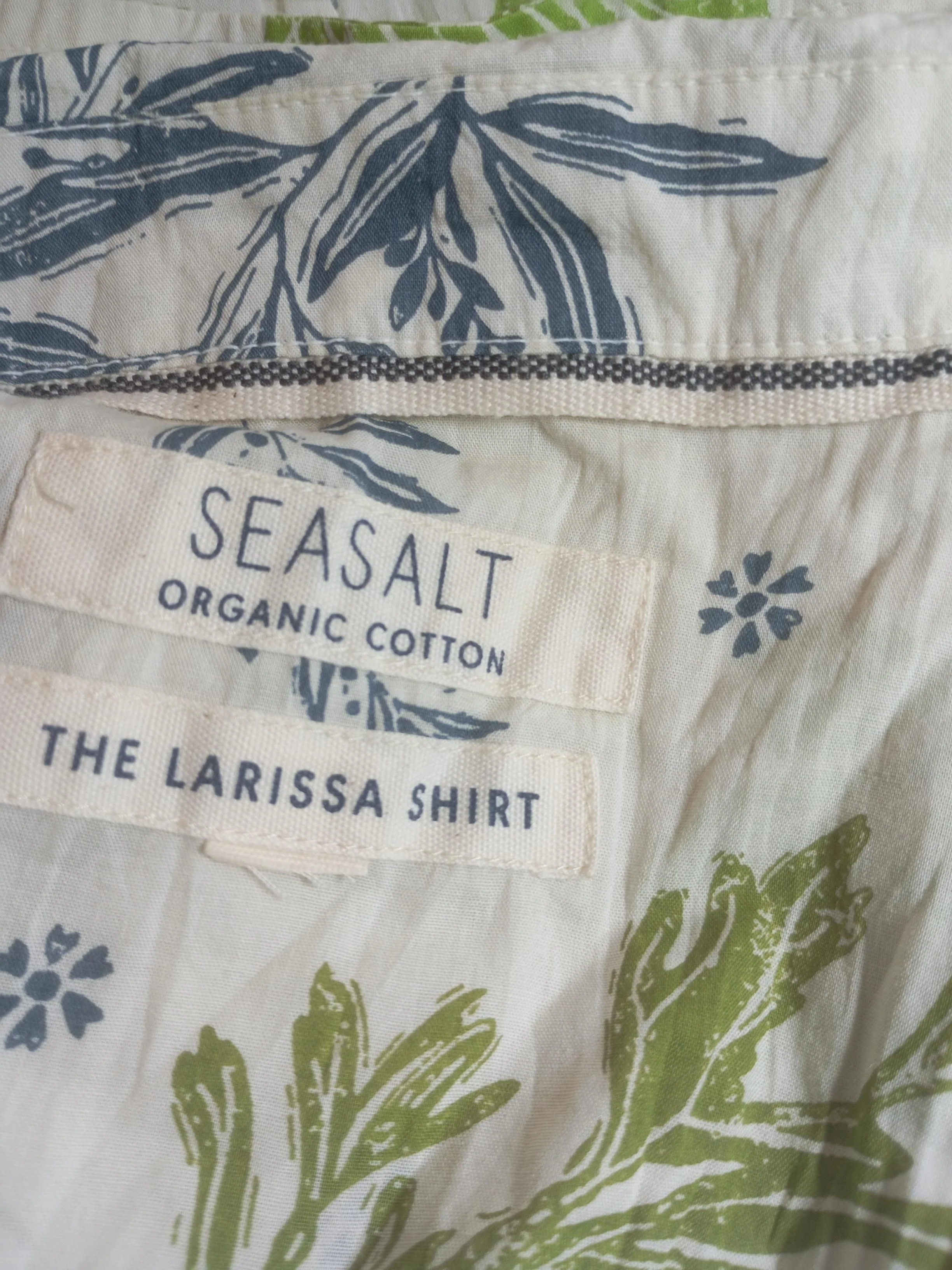 Seasalt Women's Shirt UK 20 Multi Floral 100% Cotton Long Sleeve Collared Basic - Image 5