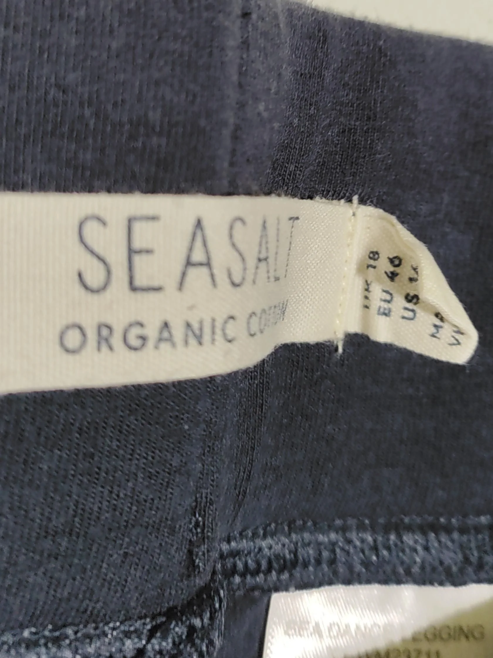 Seasalt Women's Sports Bottoms UK 18 Blue Cotton with Elastane Sweatpants - Image 6