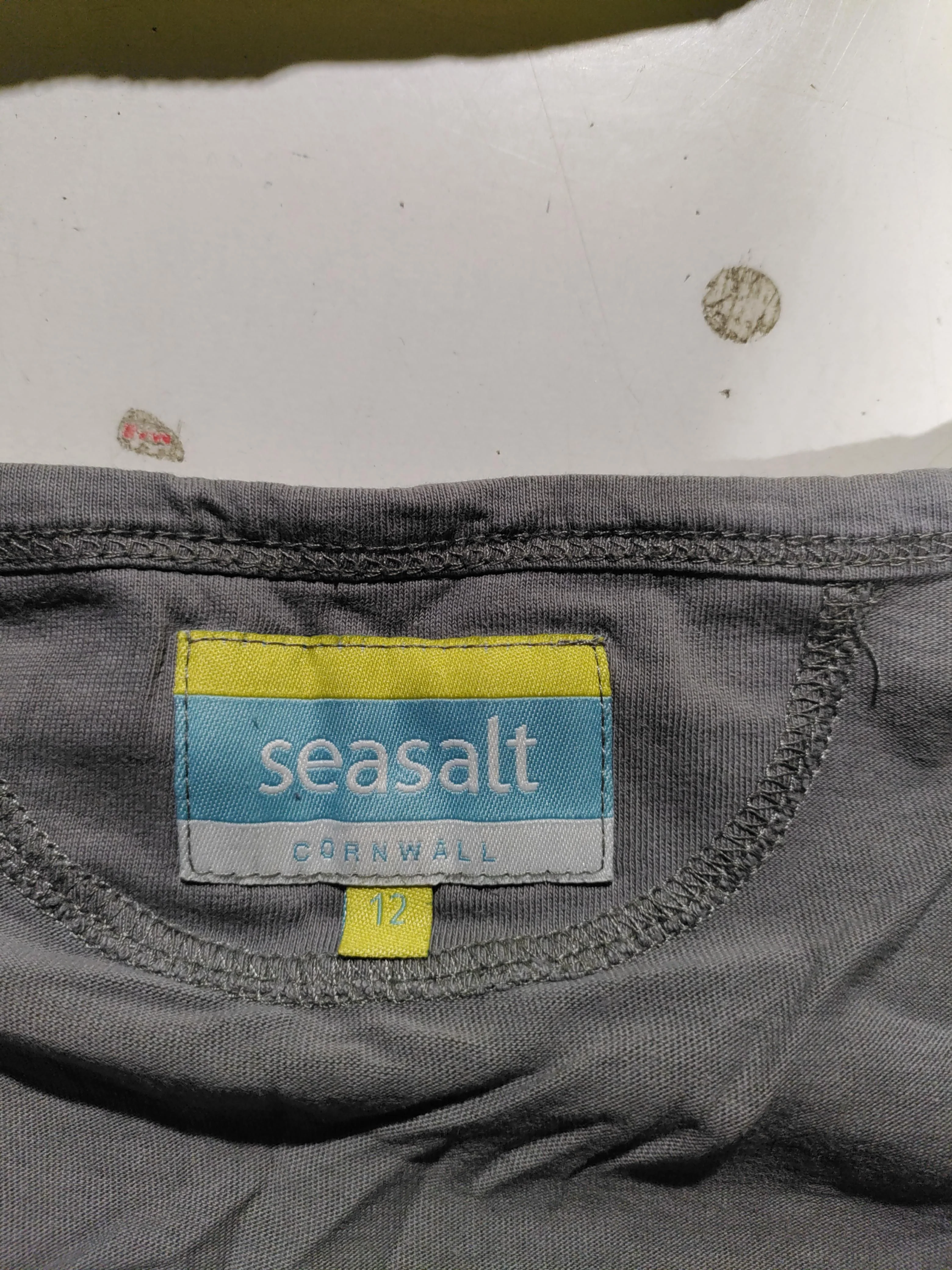 Seasalt Women's T-Shirt M Grey 100% Cotton Short Sleeve Round Neck Basic - Image 6