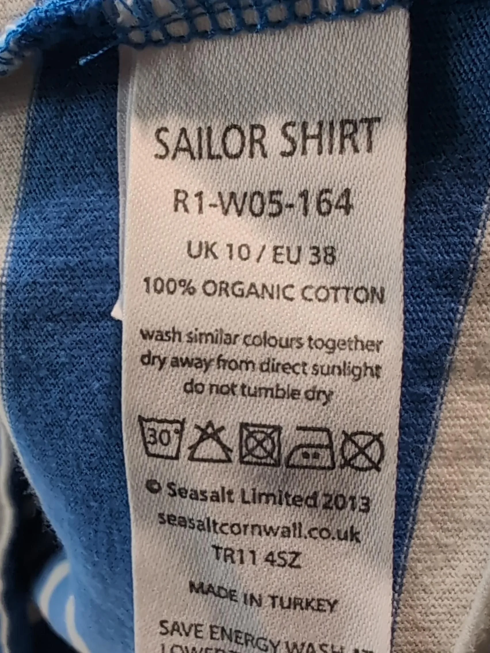 Seasalt Women's T-Shirt UK 10 Blue 100% Cotton Basic - Image 6