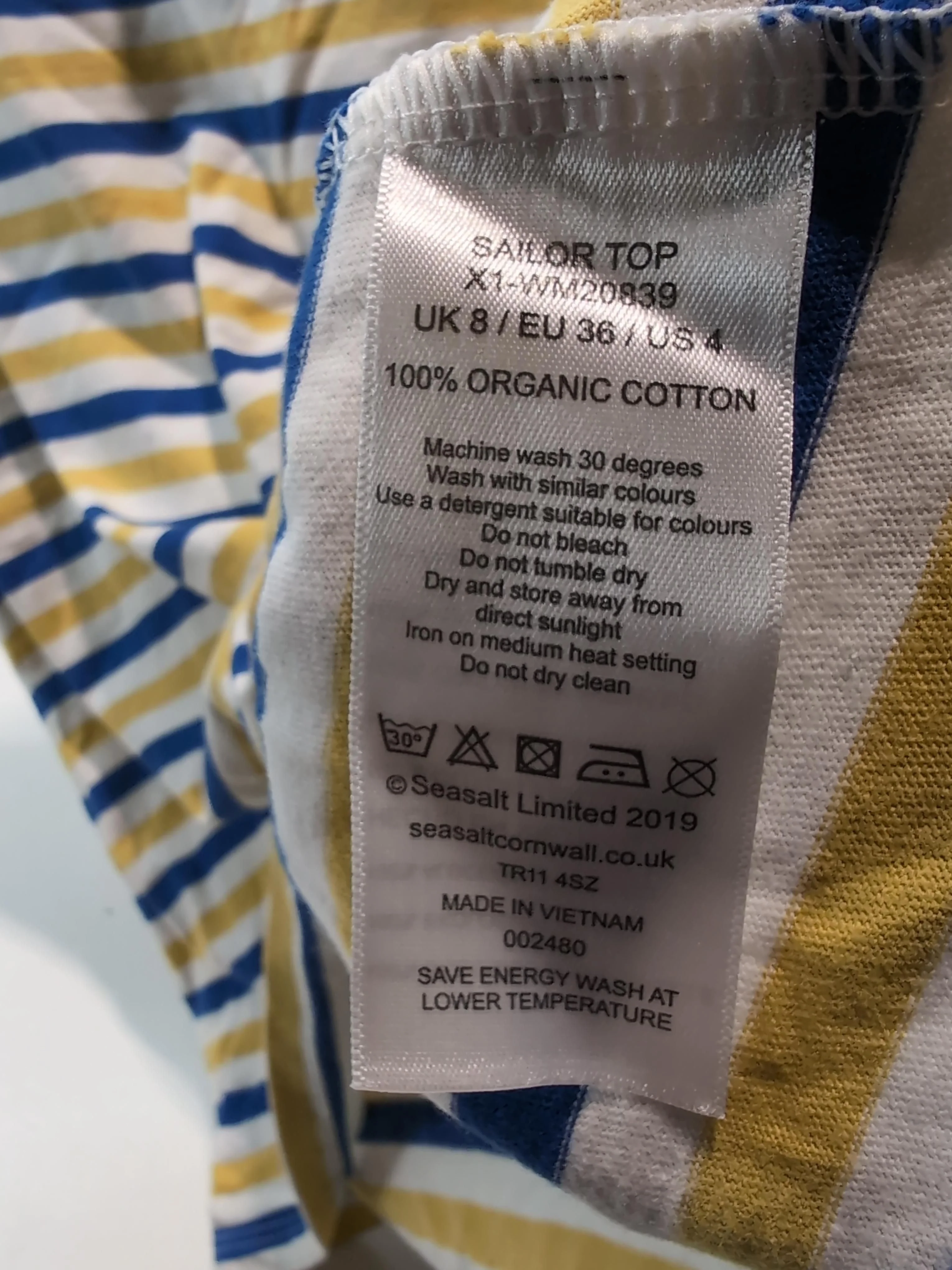 Seasalt Women's T-Shirt UK 8 Multi 100% Cotton Basic - Image 6