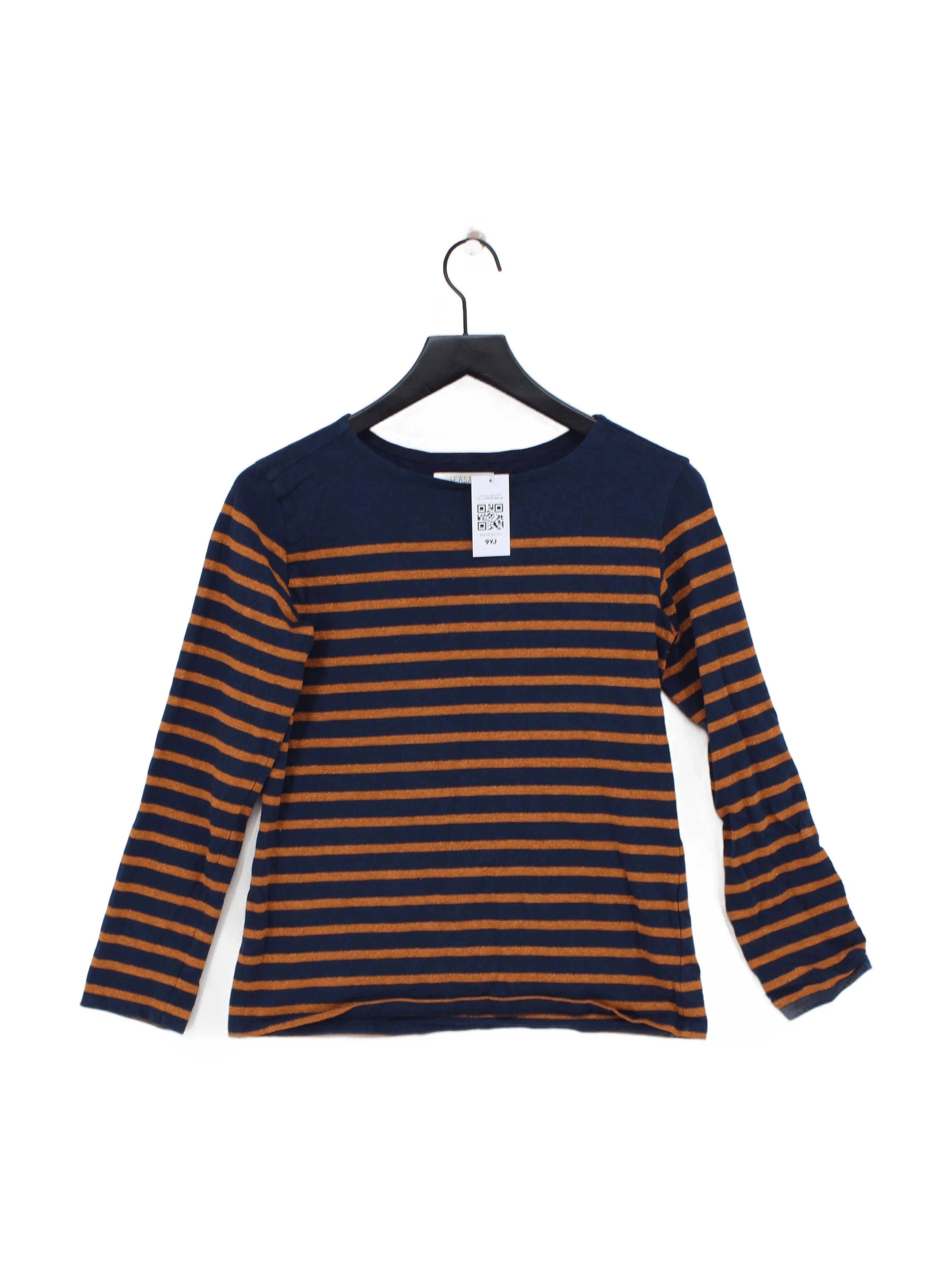 Seasalt Women's Top UK 10 Blue Cotton with Polyester Basic