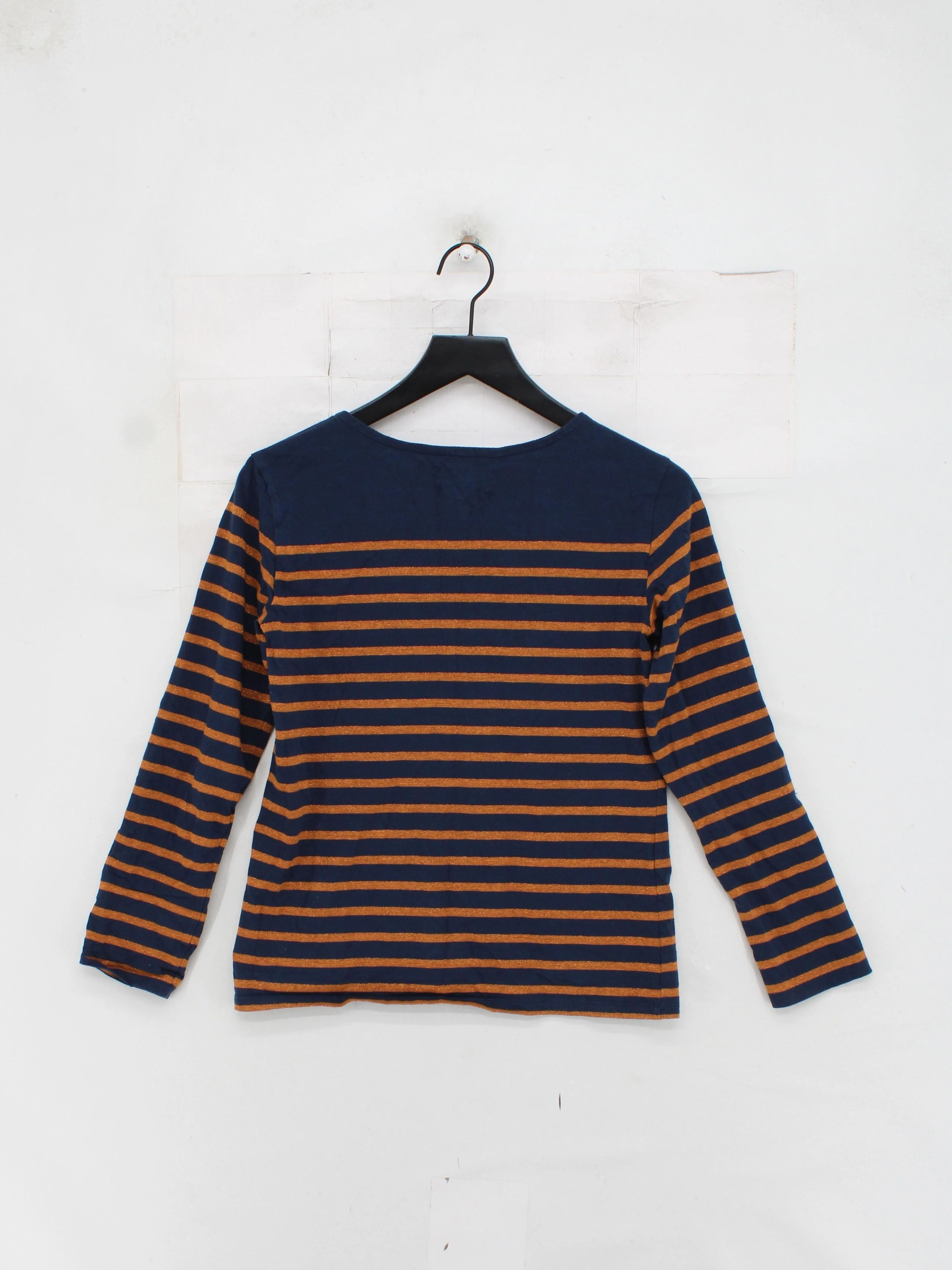 Seasalt Women's Top UK 10 Blue Cotton with Polyester Basic - Image 2