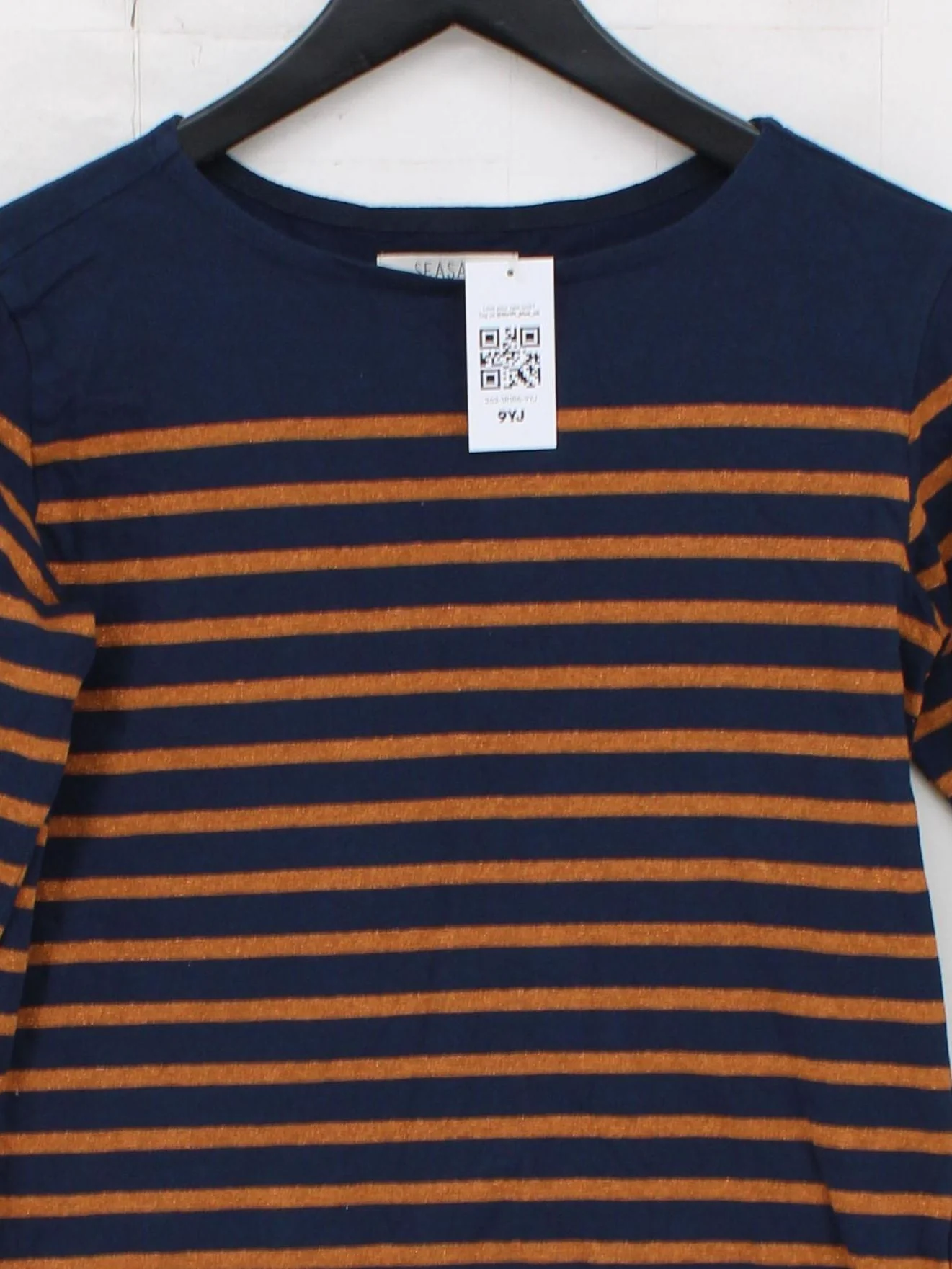 Seasalt Women's Top UK 10 Blue Cotton with Polyester Basic - Image 3