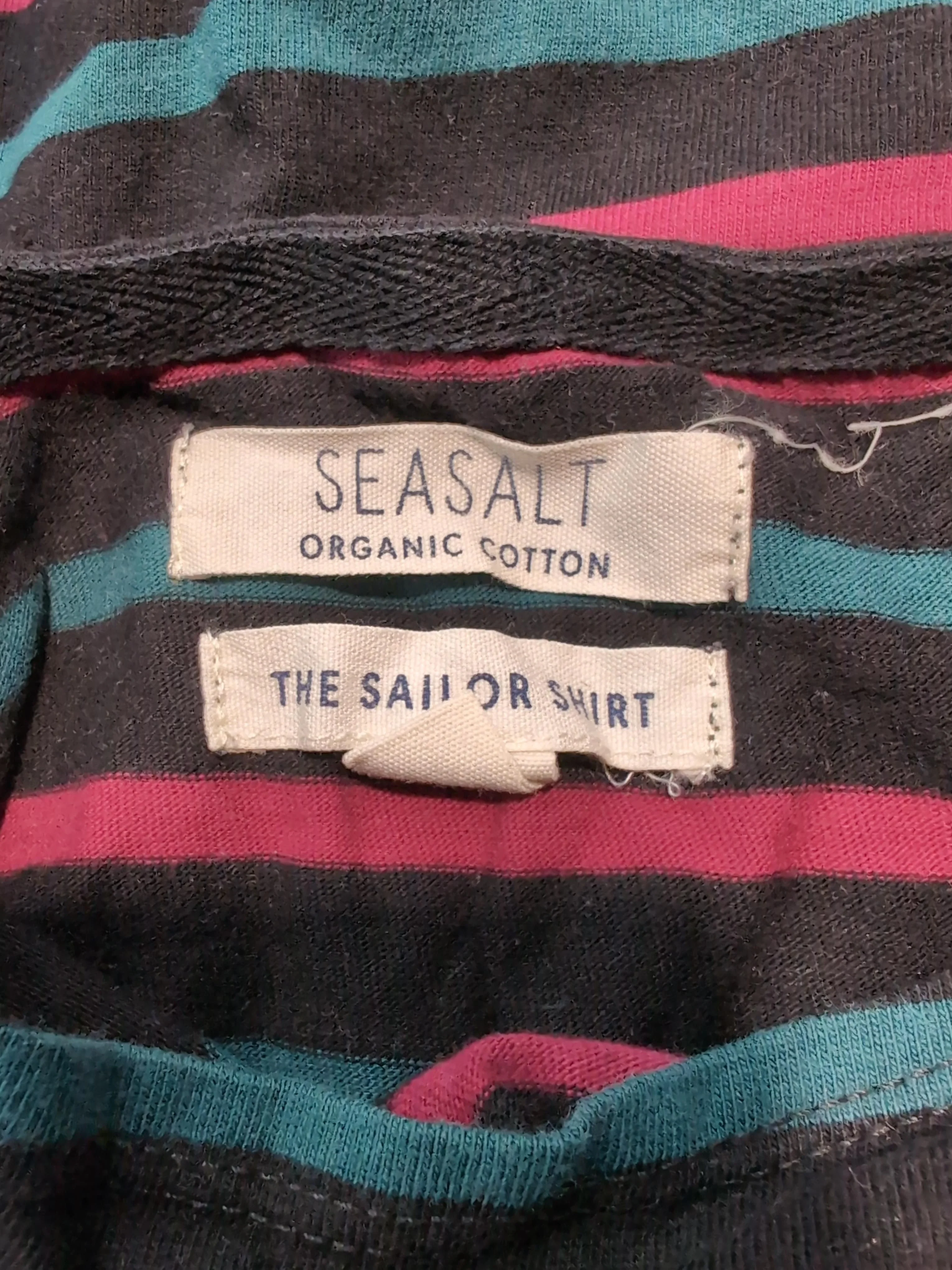 Seasalt Women's Top UK 10 Multi Striped 100% Cotton Long Sleeve Round Neck Basic - Image 5