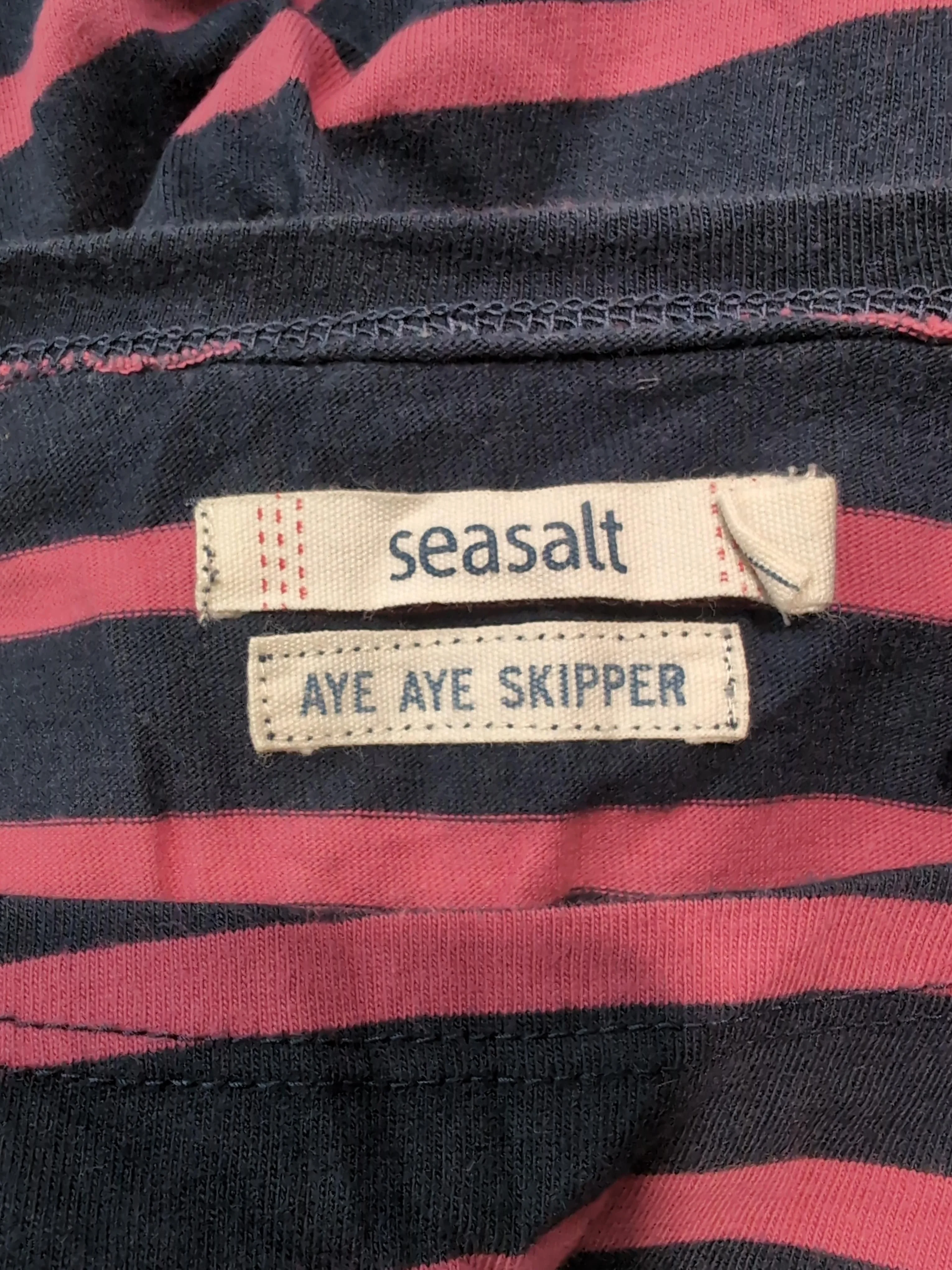 Seasalt Women's Top UK 10 Multi Striped 100% Cotton Long Sleeve Round Neck Basic - Image 5