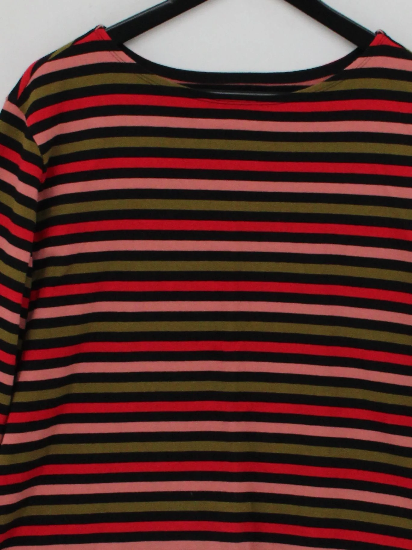 Seasalt Women's Top UK 16 Multi Striped 100% Cotton Long Sleeve Round Neck Basic - Image 3