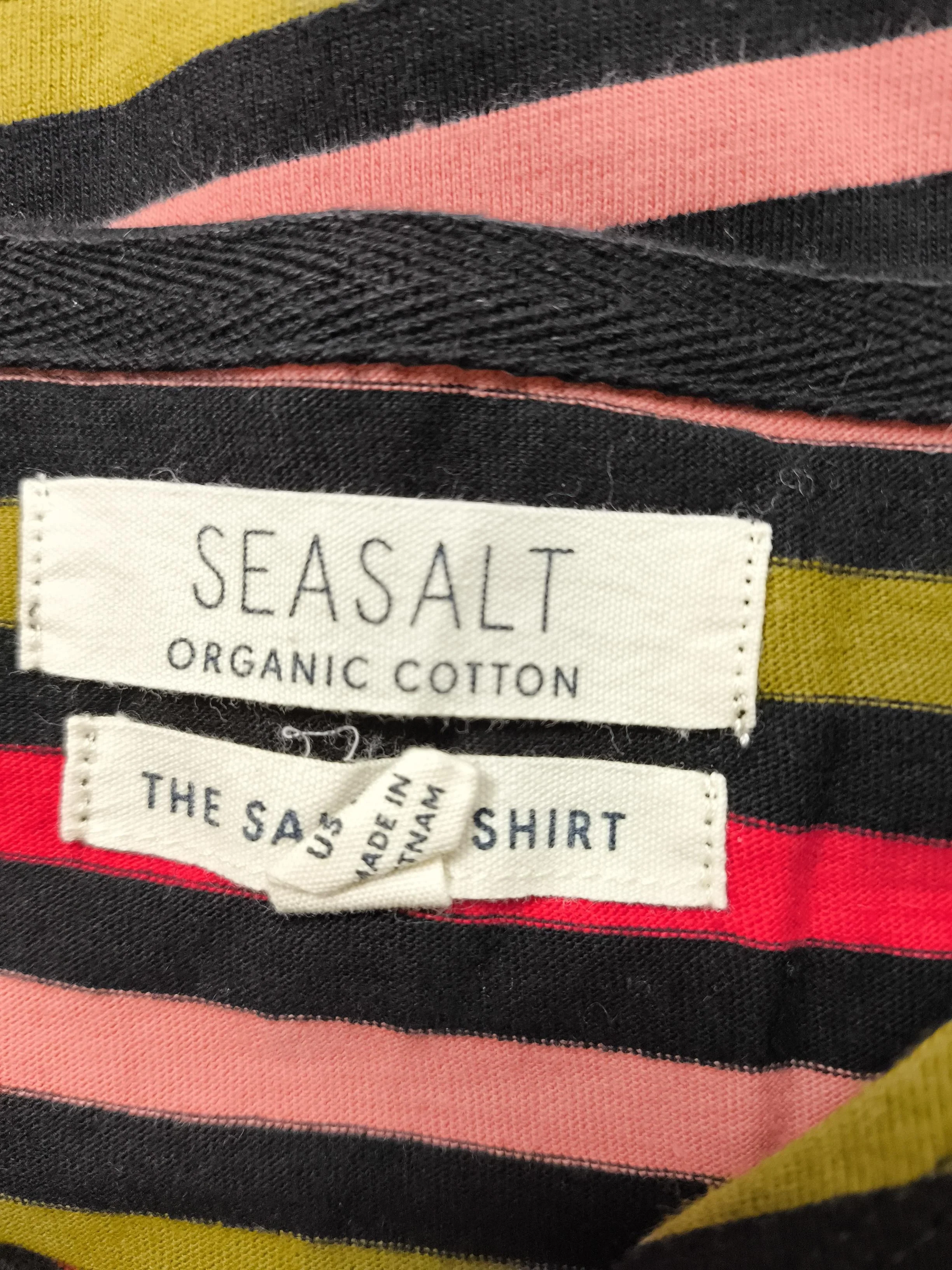 Seasalt Women's Top UK 16 Multi Striped 100% Cotton Long Sleeve Round Neck Basic - Image 5
