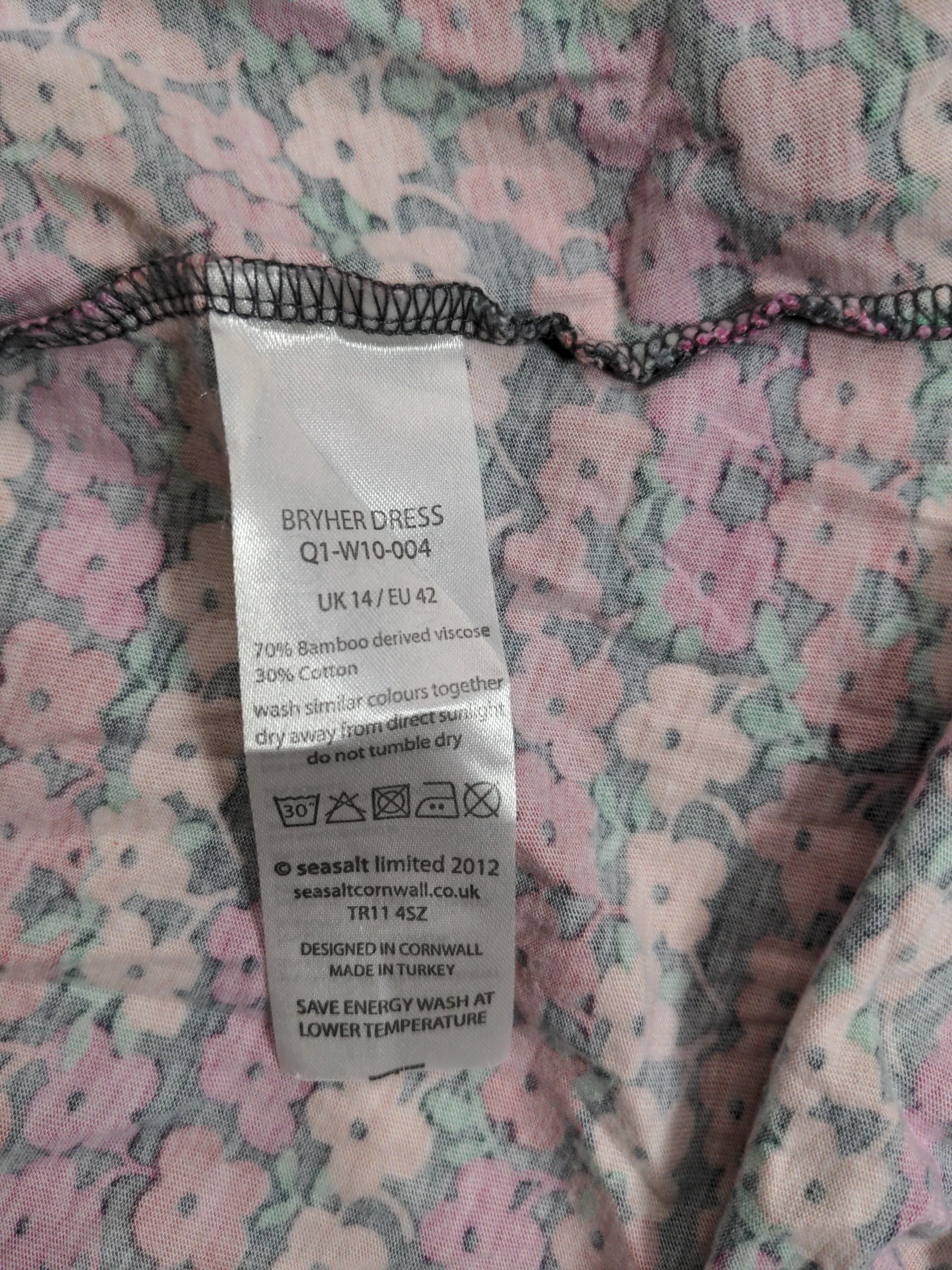 Seasalt Wrap Midi Dress UK14 in Pink - Image 6