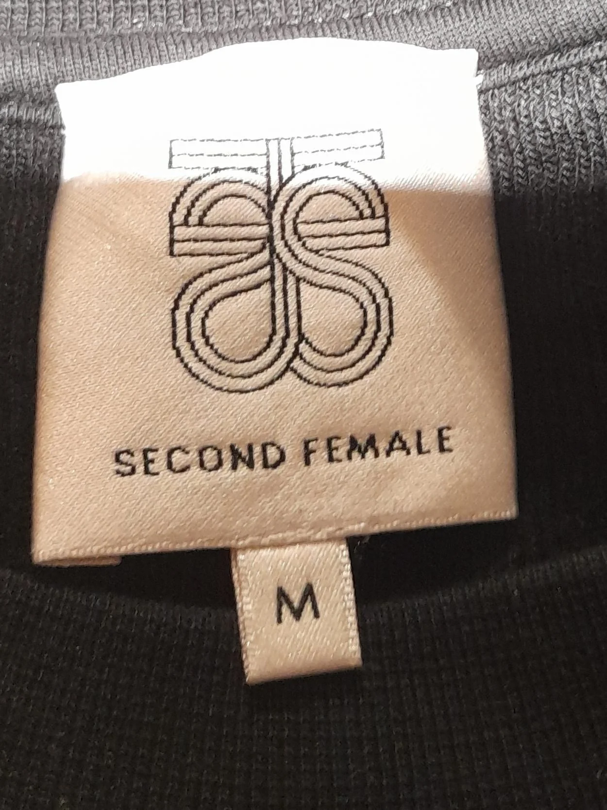 Second Female Women's Jumper M Black Cotton with Polyester, Viscose Pullover - Image 5