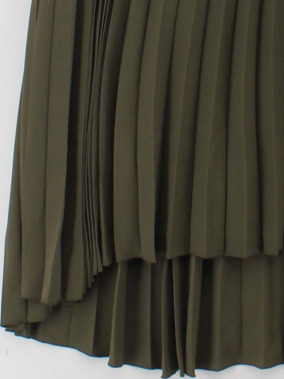 Second Female Women's Midi Skirt M Green Polyester with Elastane Midi Pleated - Image 4