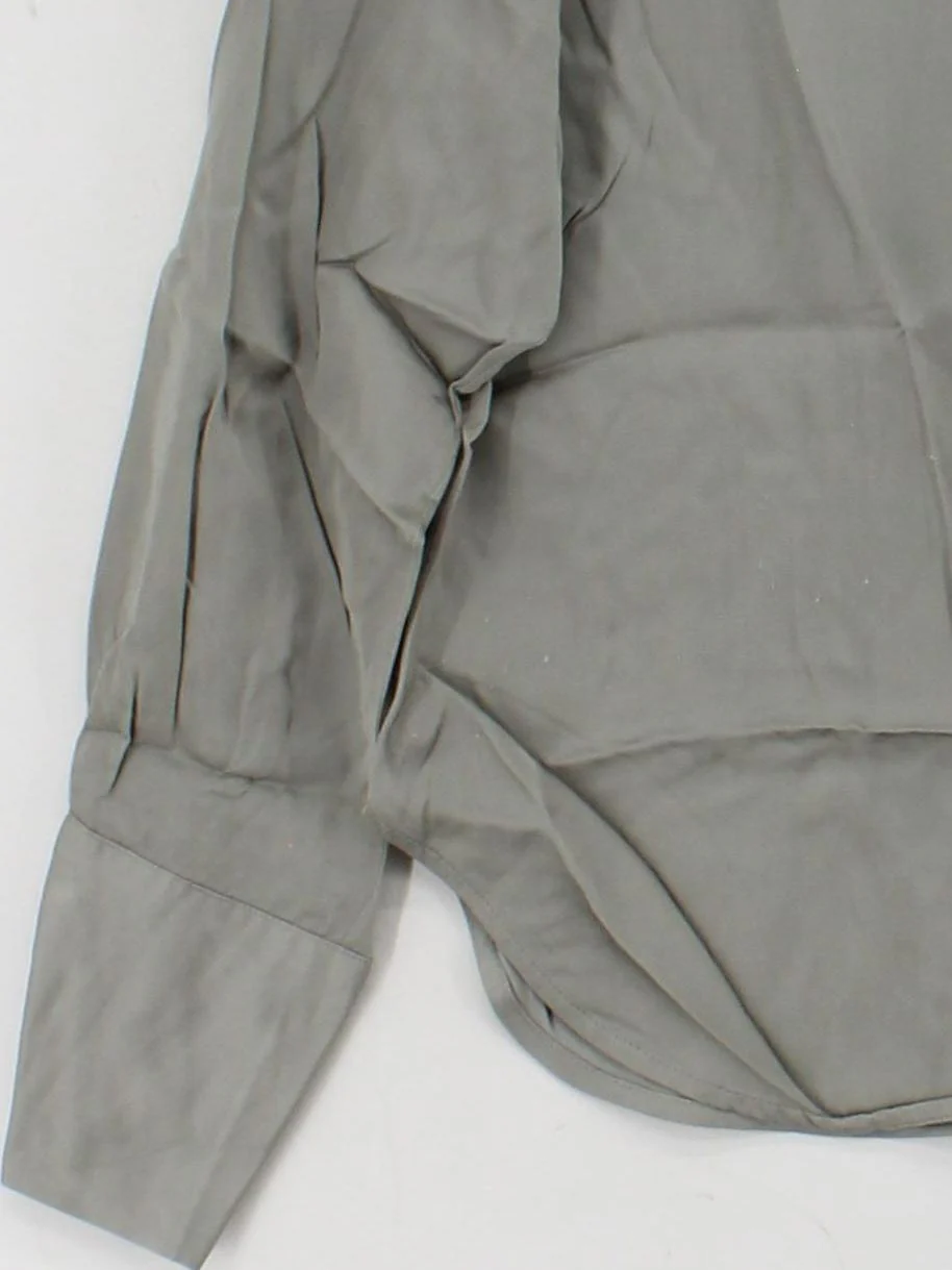Second Female Women's Shirt M Grey 100% Viscose Long Sleeve Collared Basic - Image 4