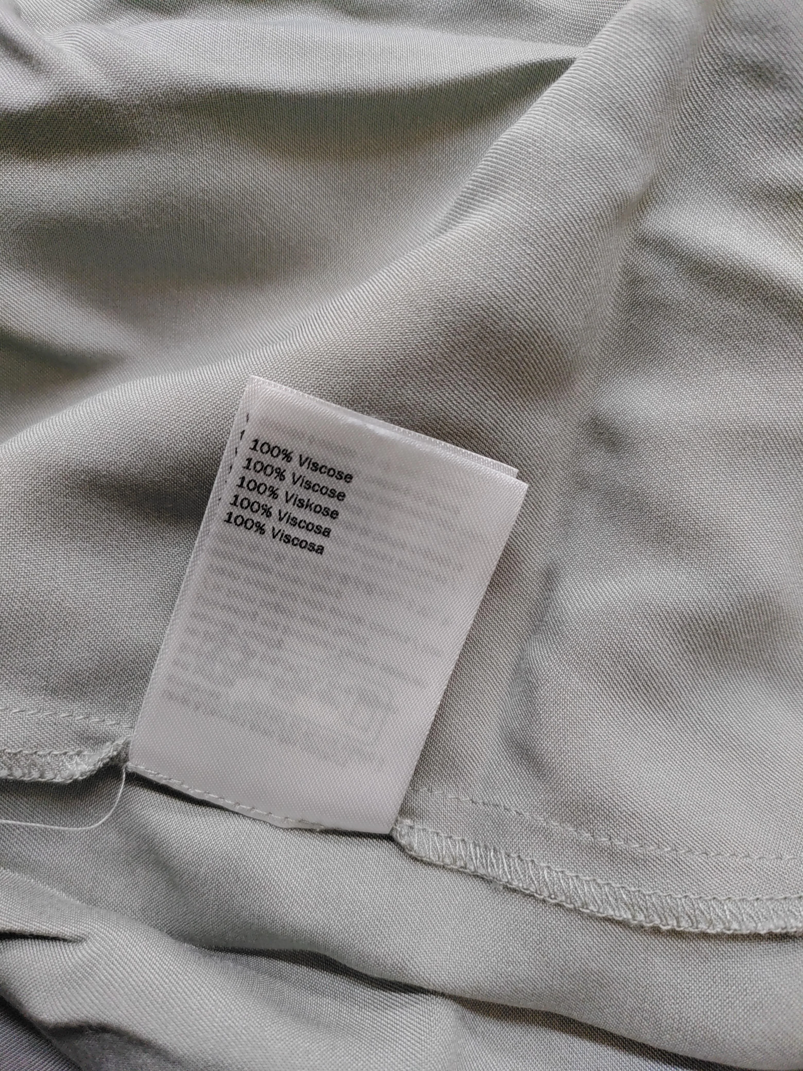 Second Female Women's Shirt M Grey 100% Viscose Long Sleeve Collared Basic - Image 7