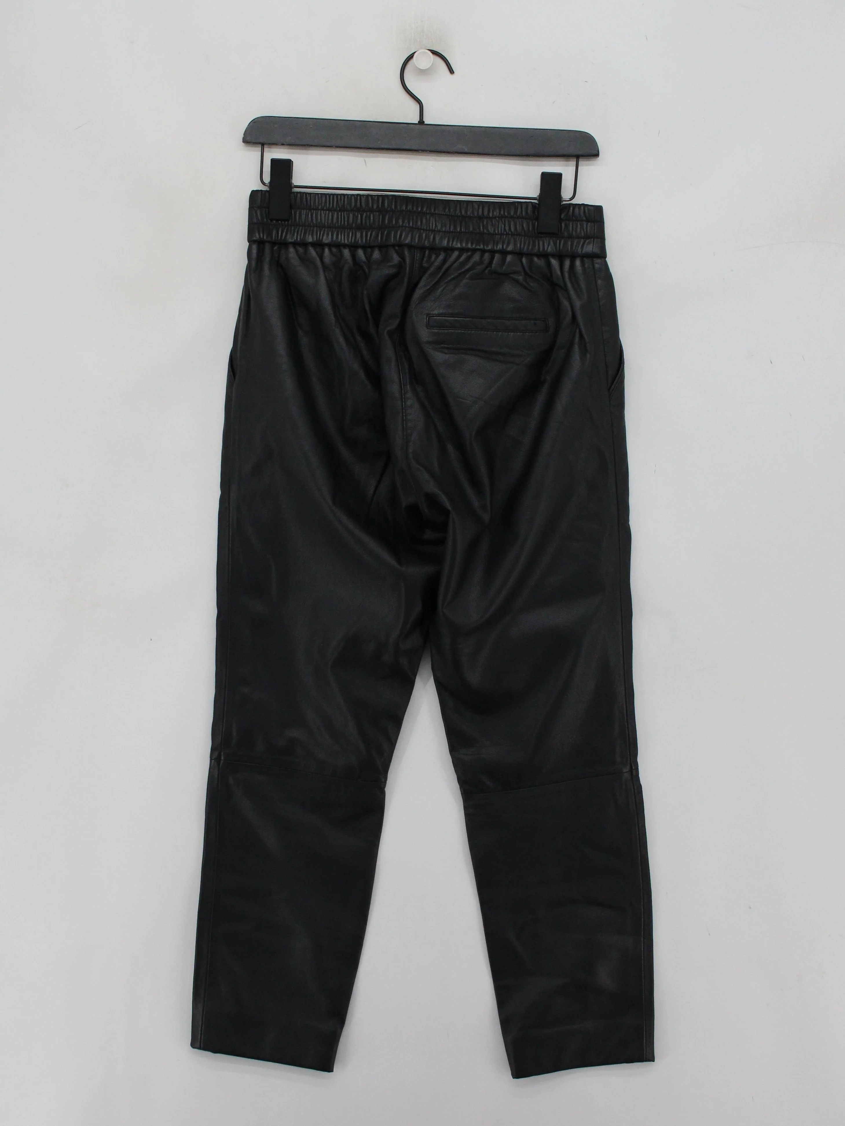 Second Female Women's Sports Bottoms M Black Leather with Polyester Sweatpants - Image 2