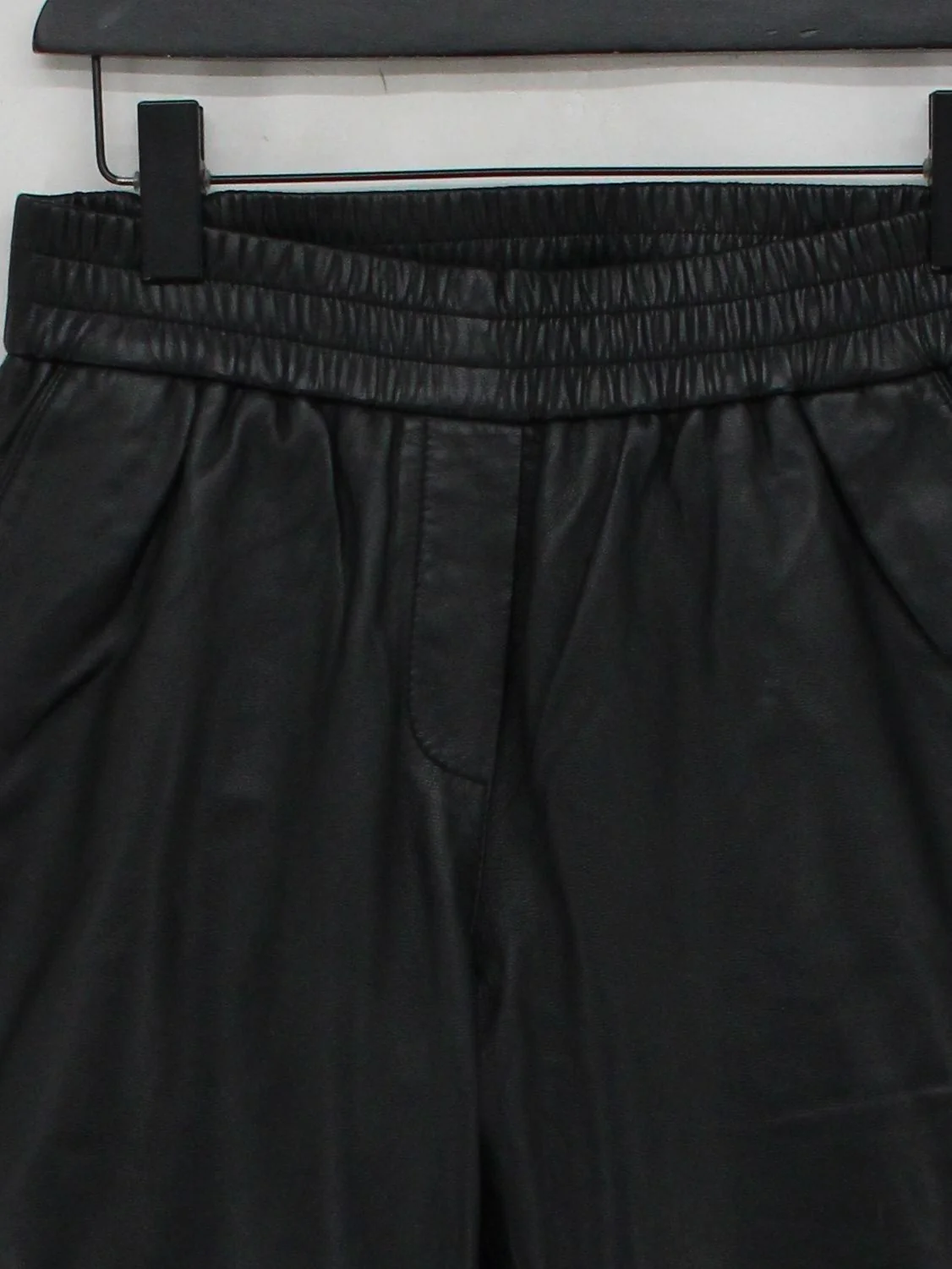 Second Female Women's Sports Bottoms M Black Leather with Polyester Sweatpants - Image 3