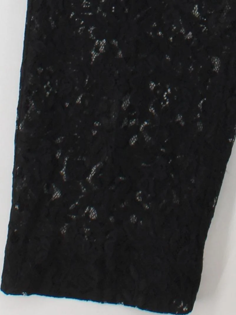Second Female Women's Trousers M Black Cotton with Polyamide, Viscose Chino - Image 4