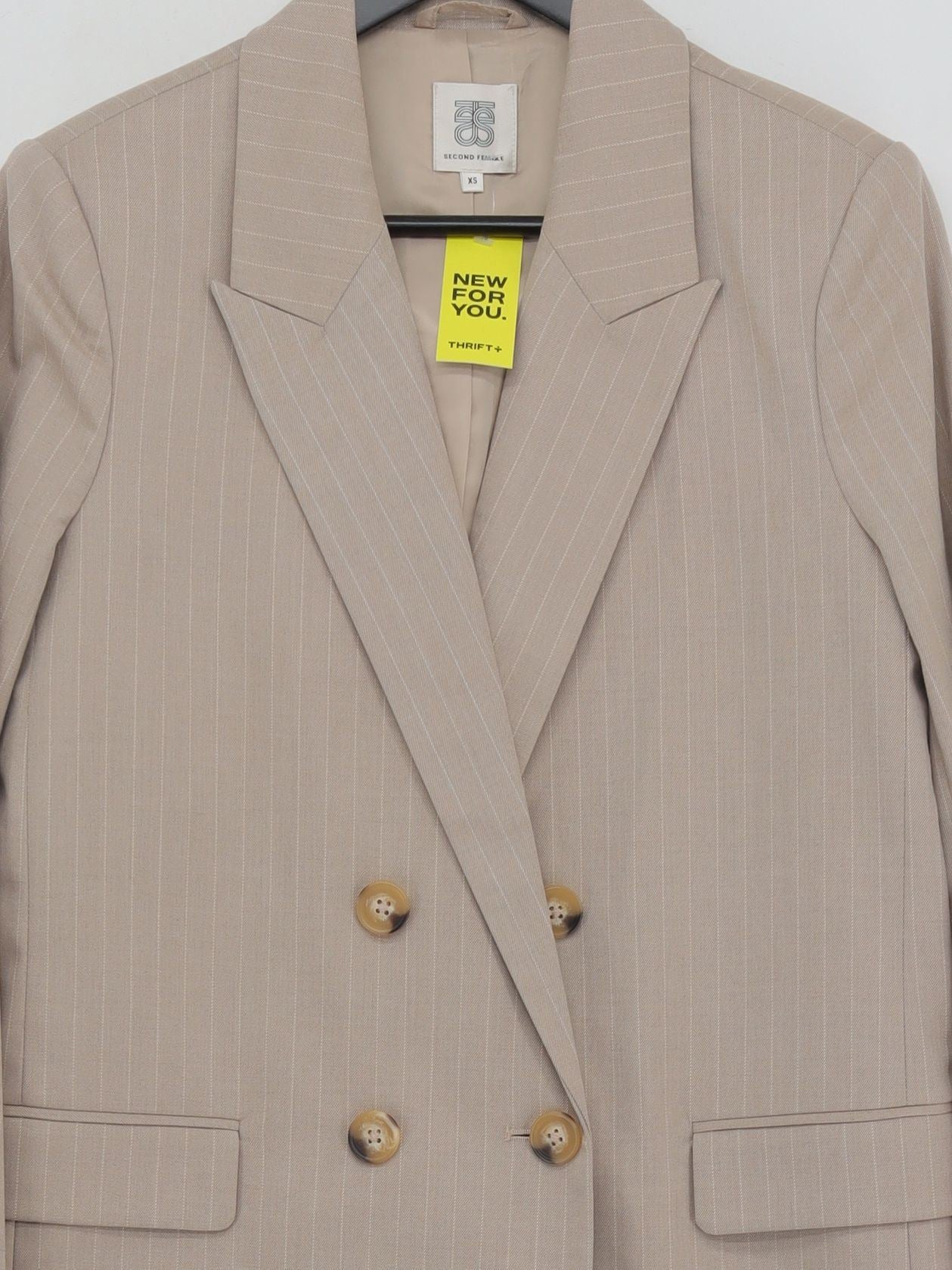 Second Female Women's Two Piece Suit Chest: 39 in Tan Polyester - Image 3