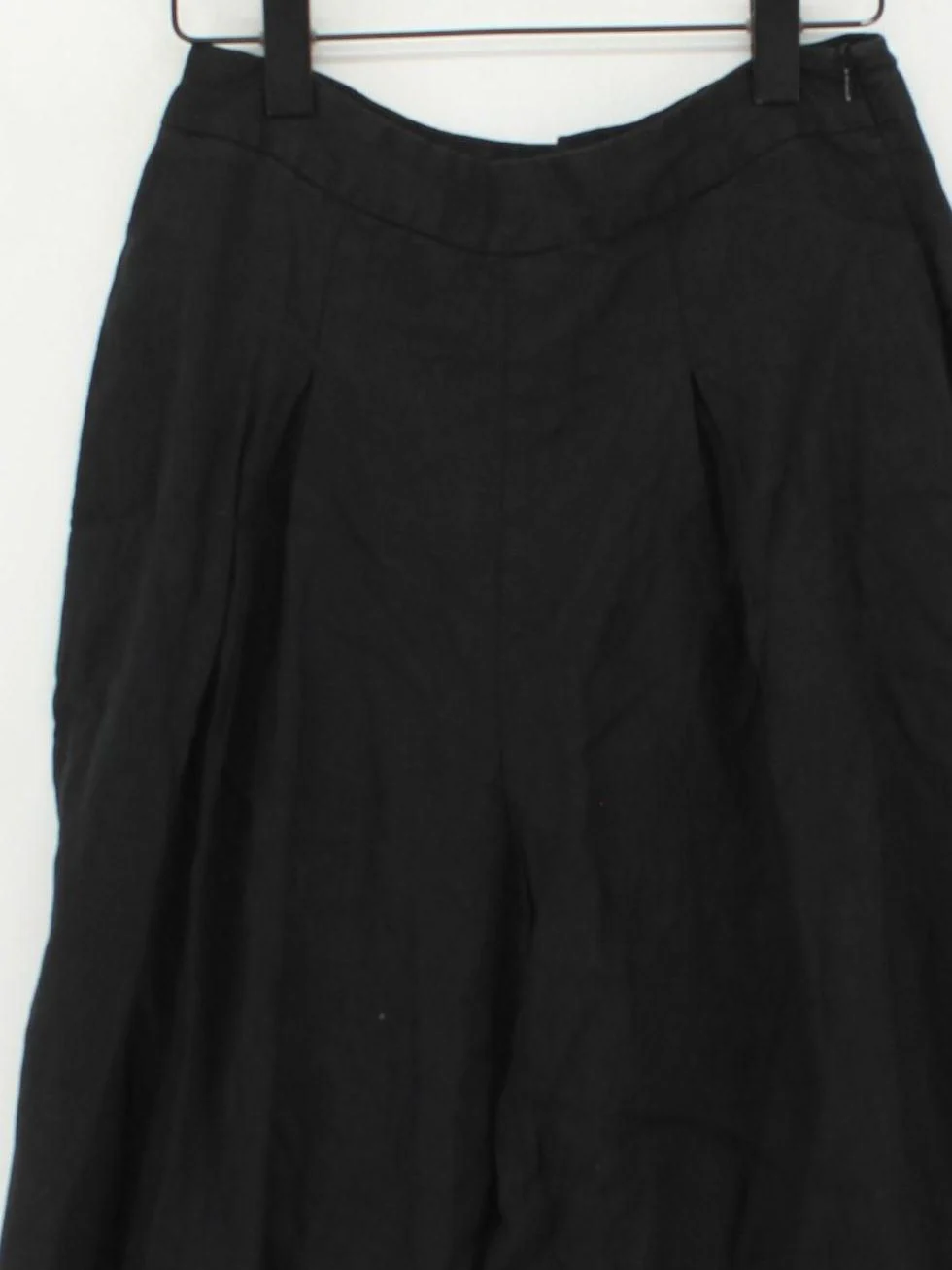 SECOND SUMMER Women's Trousers M Black 100% Linen Wide-Leg Chino - Image 3