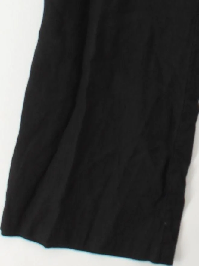 SECOND SUMMER Women's Trousers M Black 100% Linen Wide-Leg Chino - Image 4
