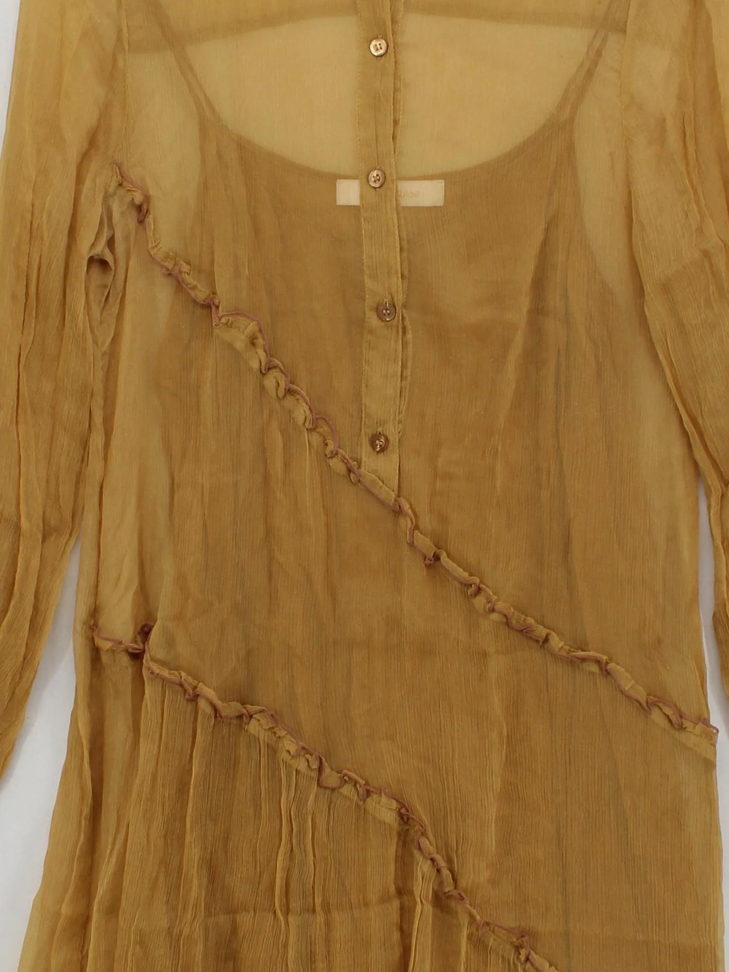 See By Chloé Shirt Mini Dress in Gold - Image 3