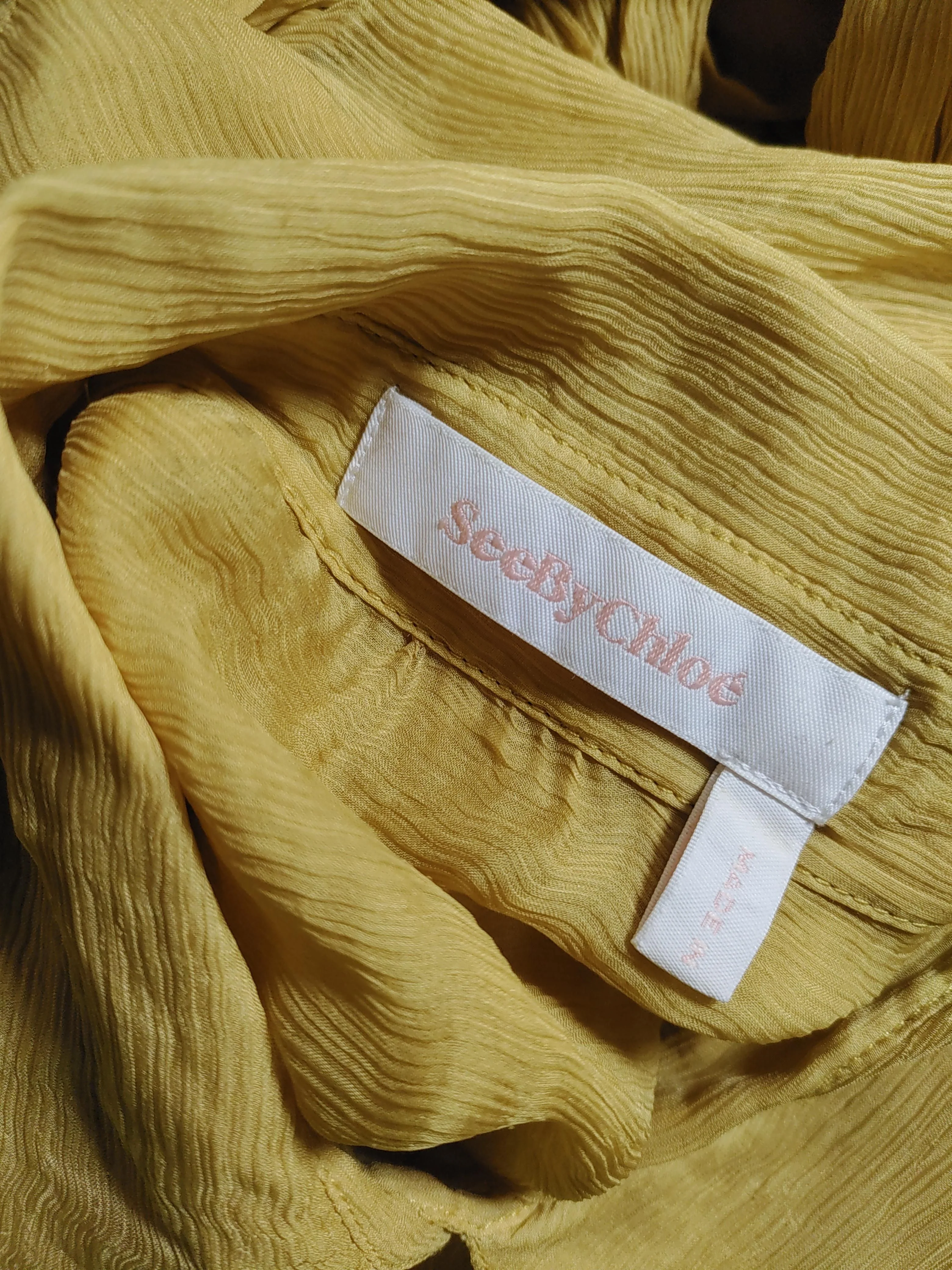 See By Chloé Shirt Mini Dress in Gold - Image 6