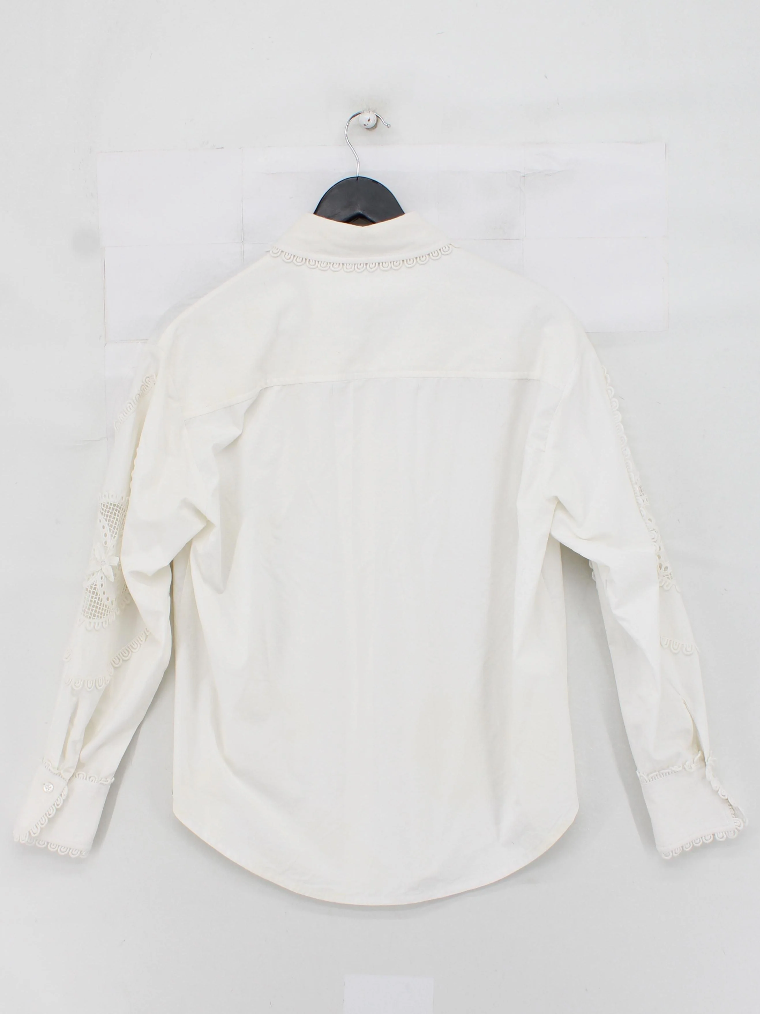 See By Chloé Women's Shirt L White 100% Cotton Long Sleeve Collared Basic - Image 2