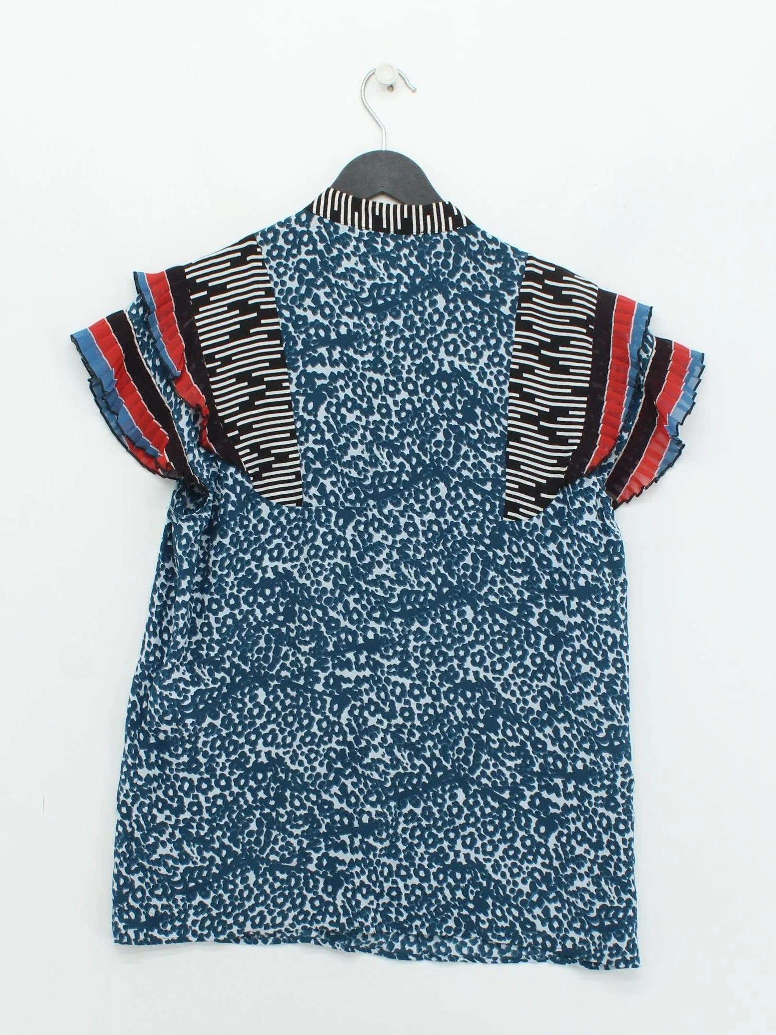 See By Chloé Women's Top UK 14 Blue Silk with Polyester Basic - Image 2