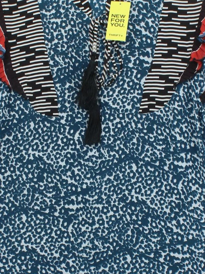 See By Chloé Women's Top UK 14 Blue Silk with Polyester Basic - Image 3