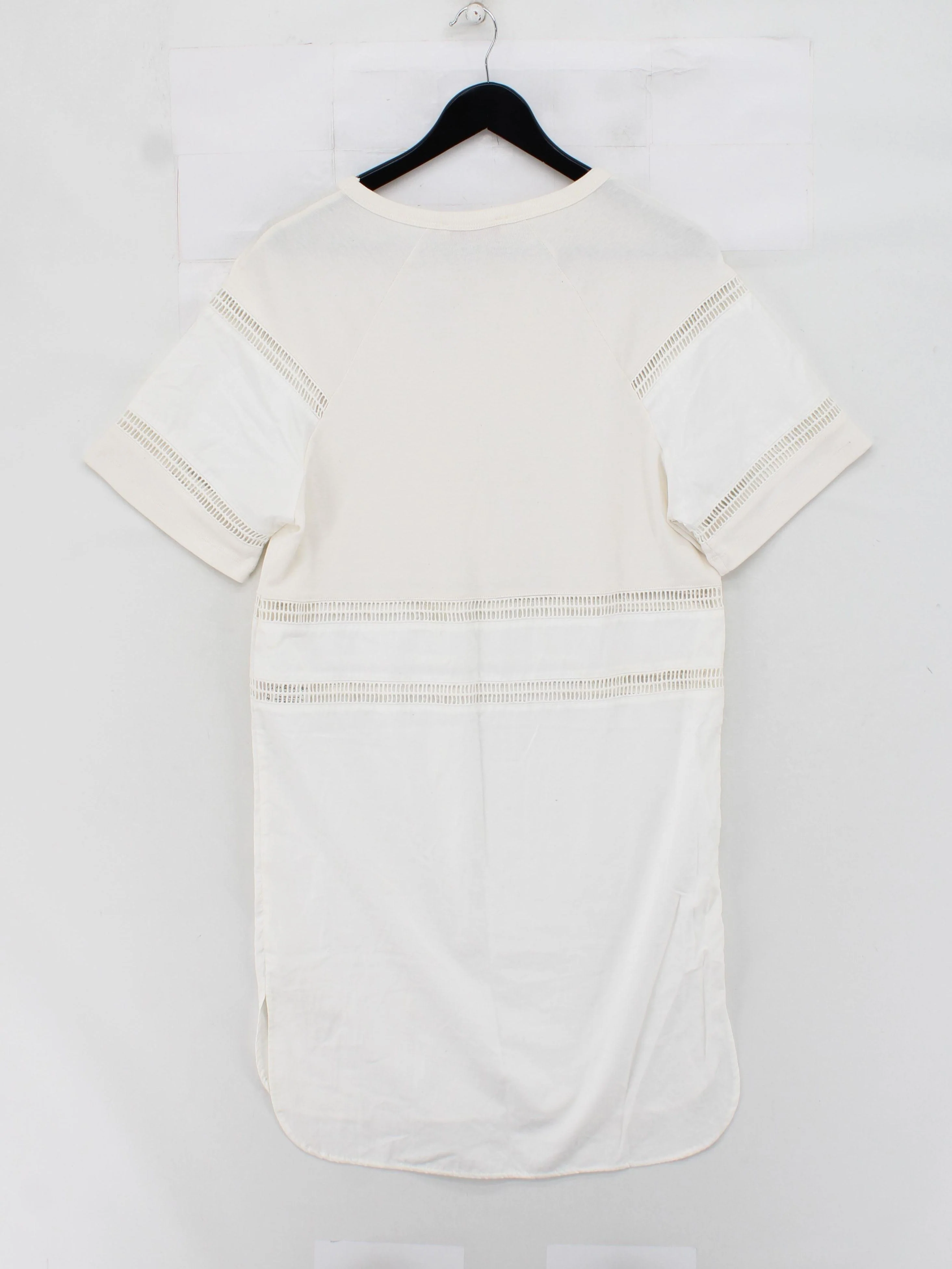 See By Chloé Women's Top UK 8 White 100% Cotton Short Sleeve Round Neck Basic - Image 2