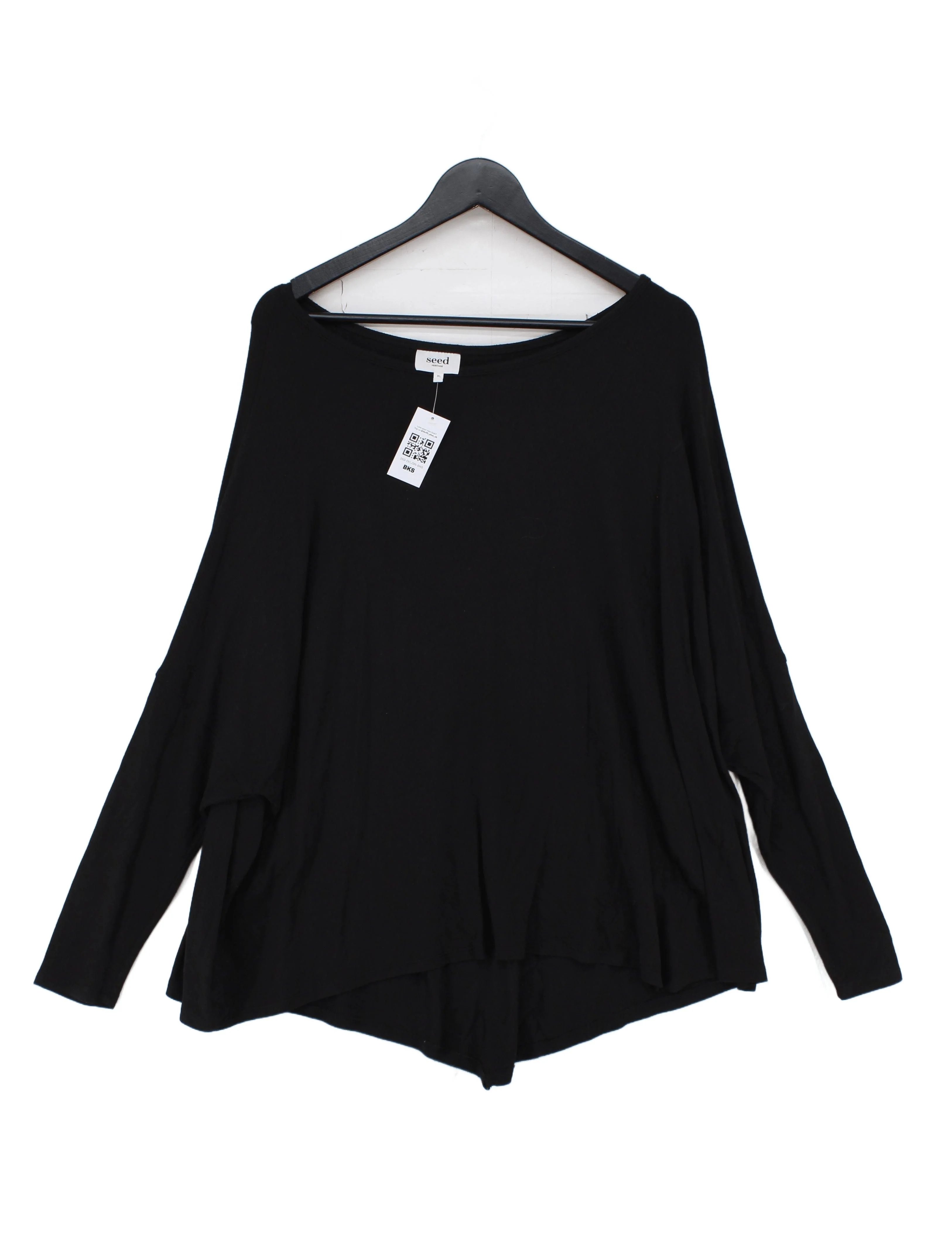 Seed Heritage Women's Top XXL Black Lyocell Modal with Elastane Basic
