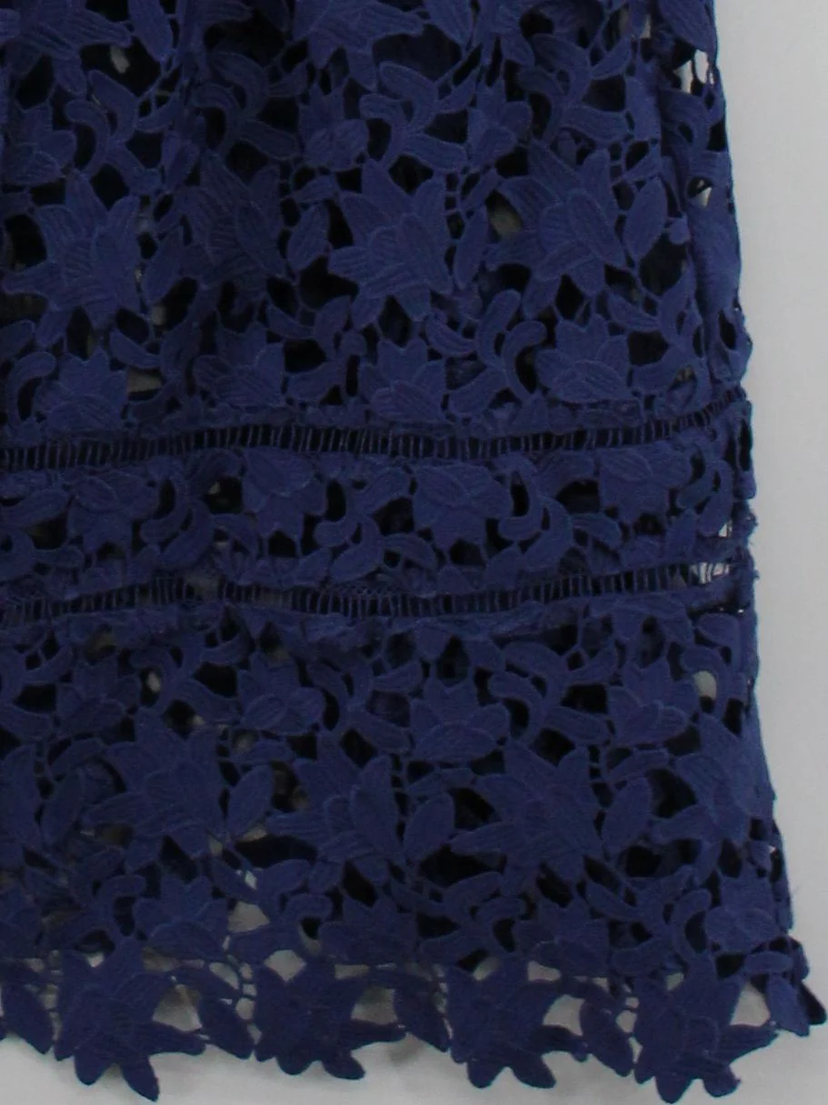Self-Portrait A-Line Midi Dress UK10 in Blue - Image 4