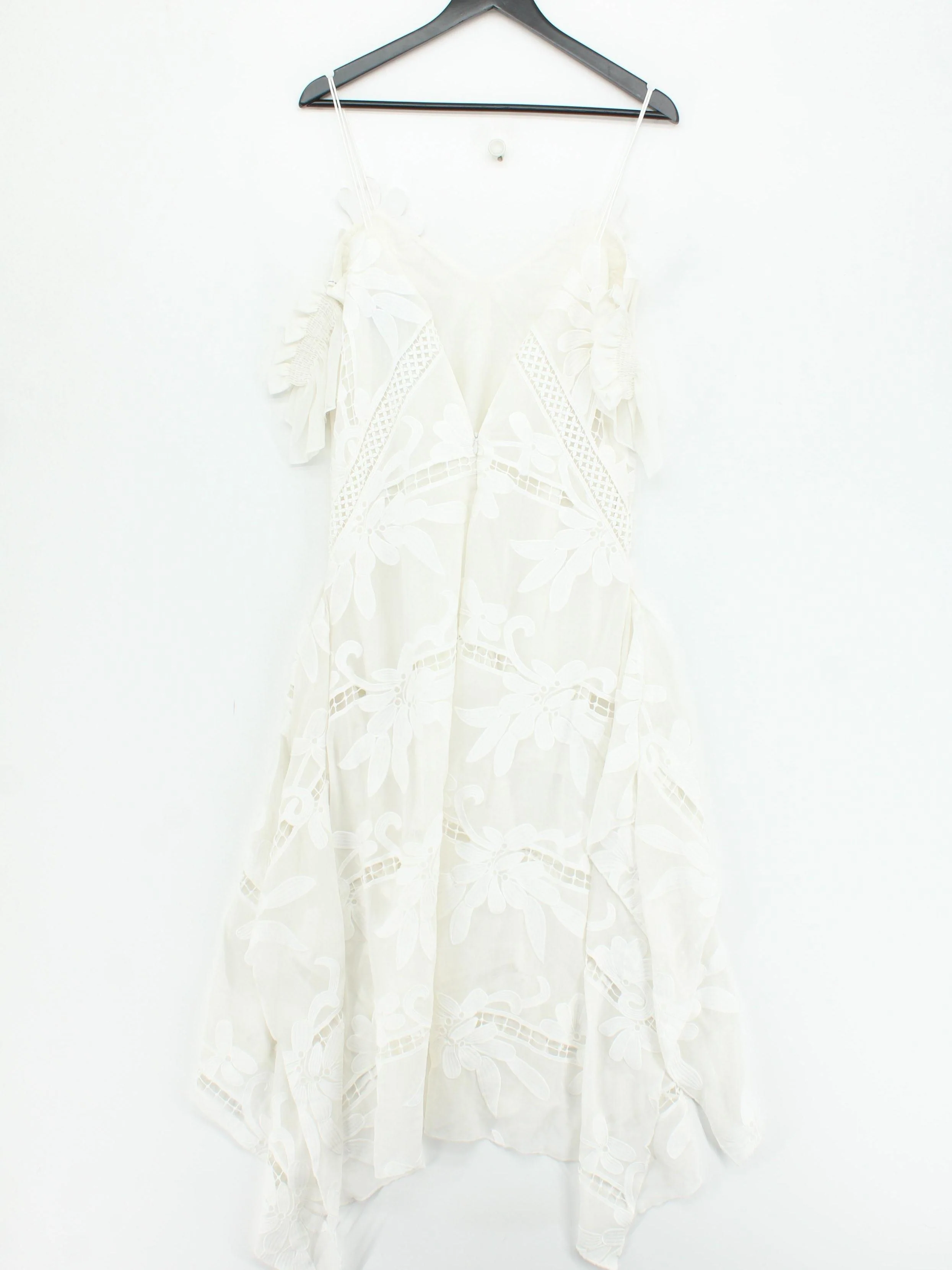 Self-Portrait Skater Midi Dress UK8 in White - Image 2