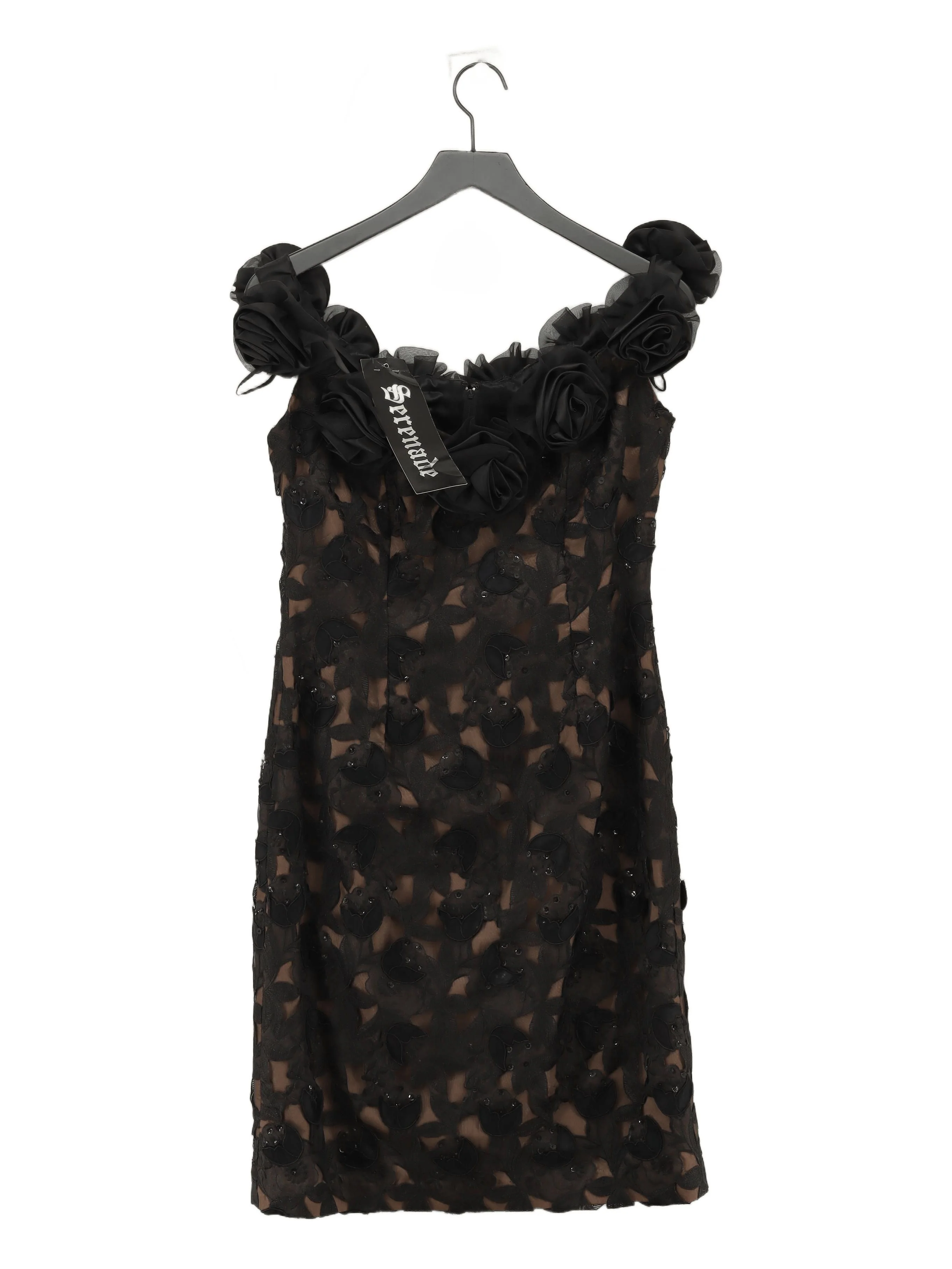 Serenade Bodycon Mini Dress UK14 in Black