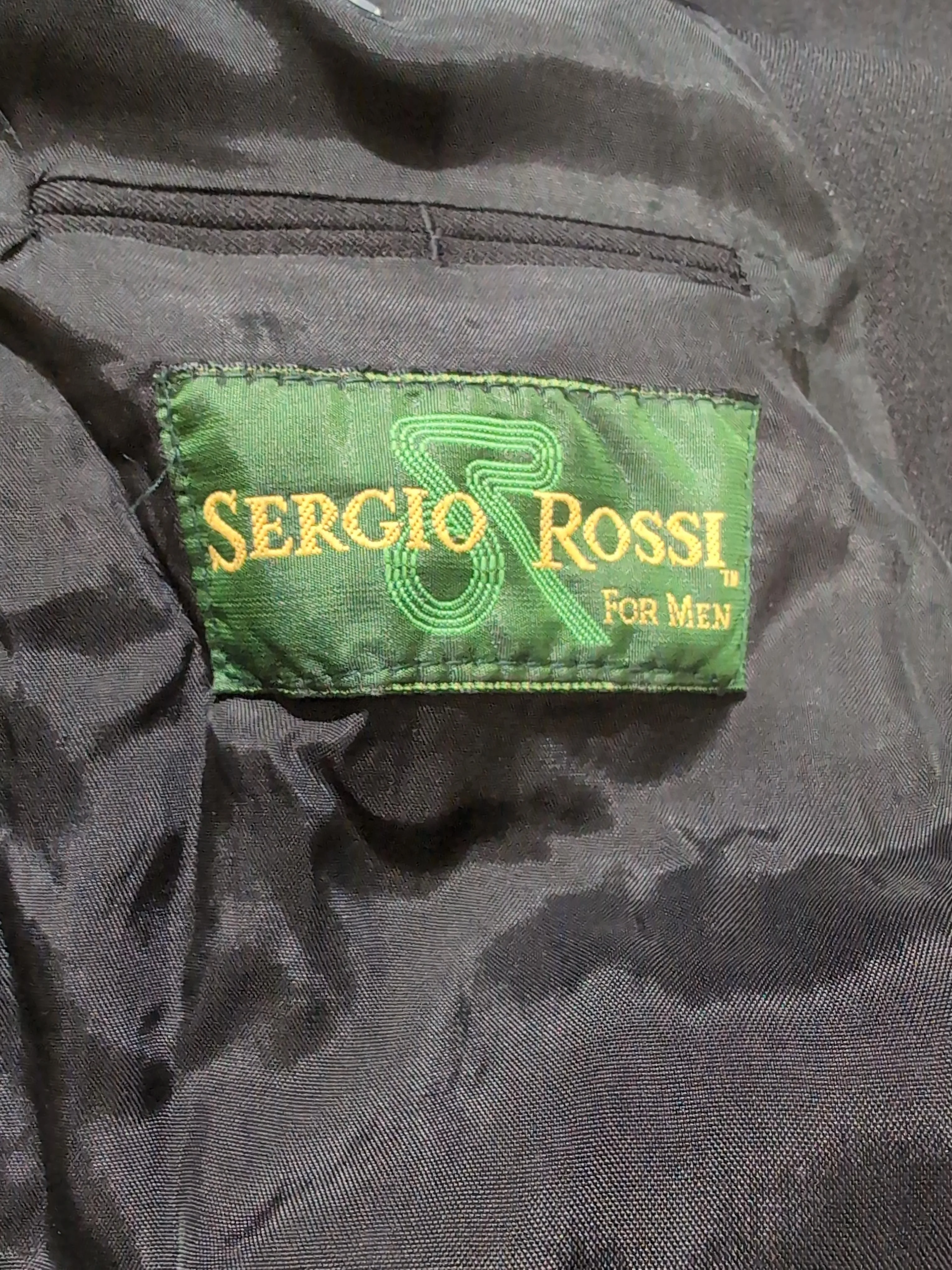 Sergio Rossi Men's Blazer Chest: 42 in Black 100% Other Overcoat - Image 6
