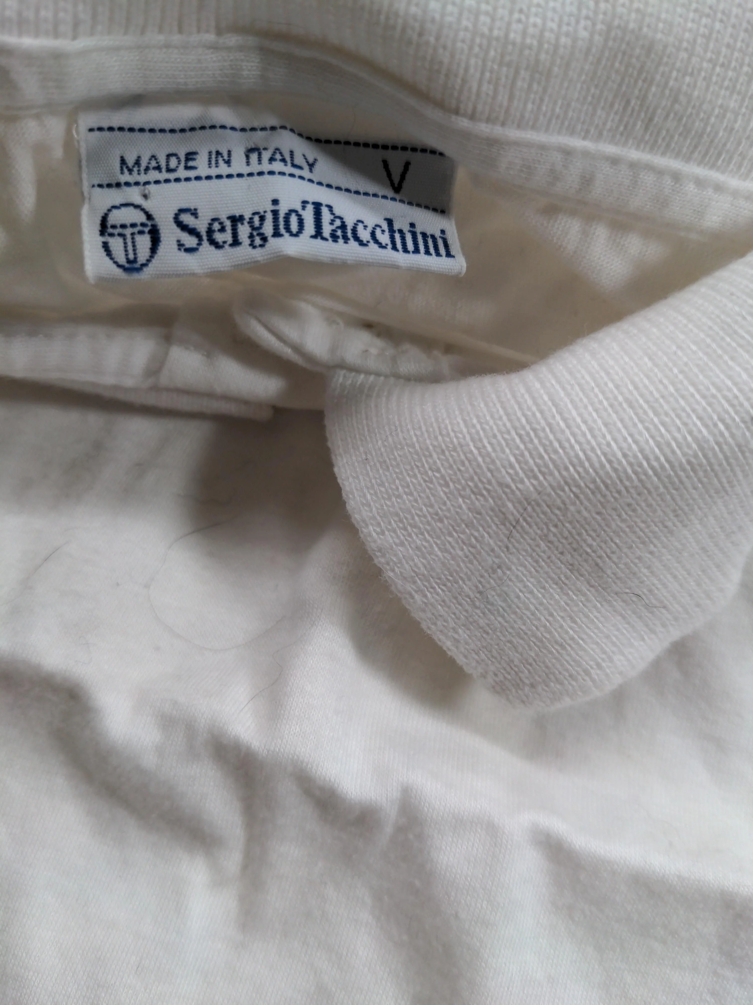 Sergio Tacchini Women's Polo L White 100% Cotton Short Sleeve Collared Basic - Image 5