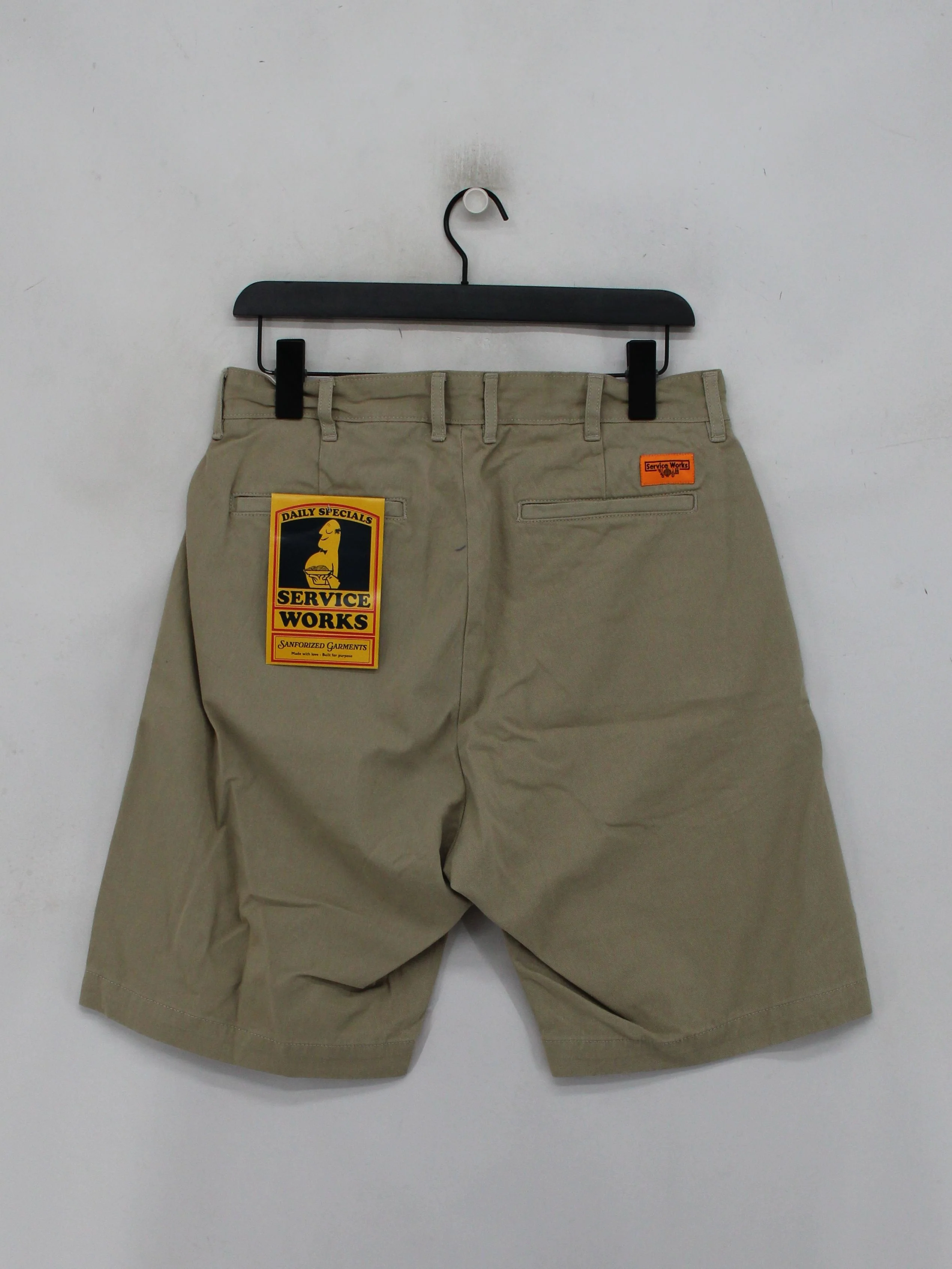 Service Works Men's Shorts M Tan 100% Cotton Chino - Image 2