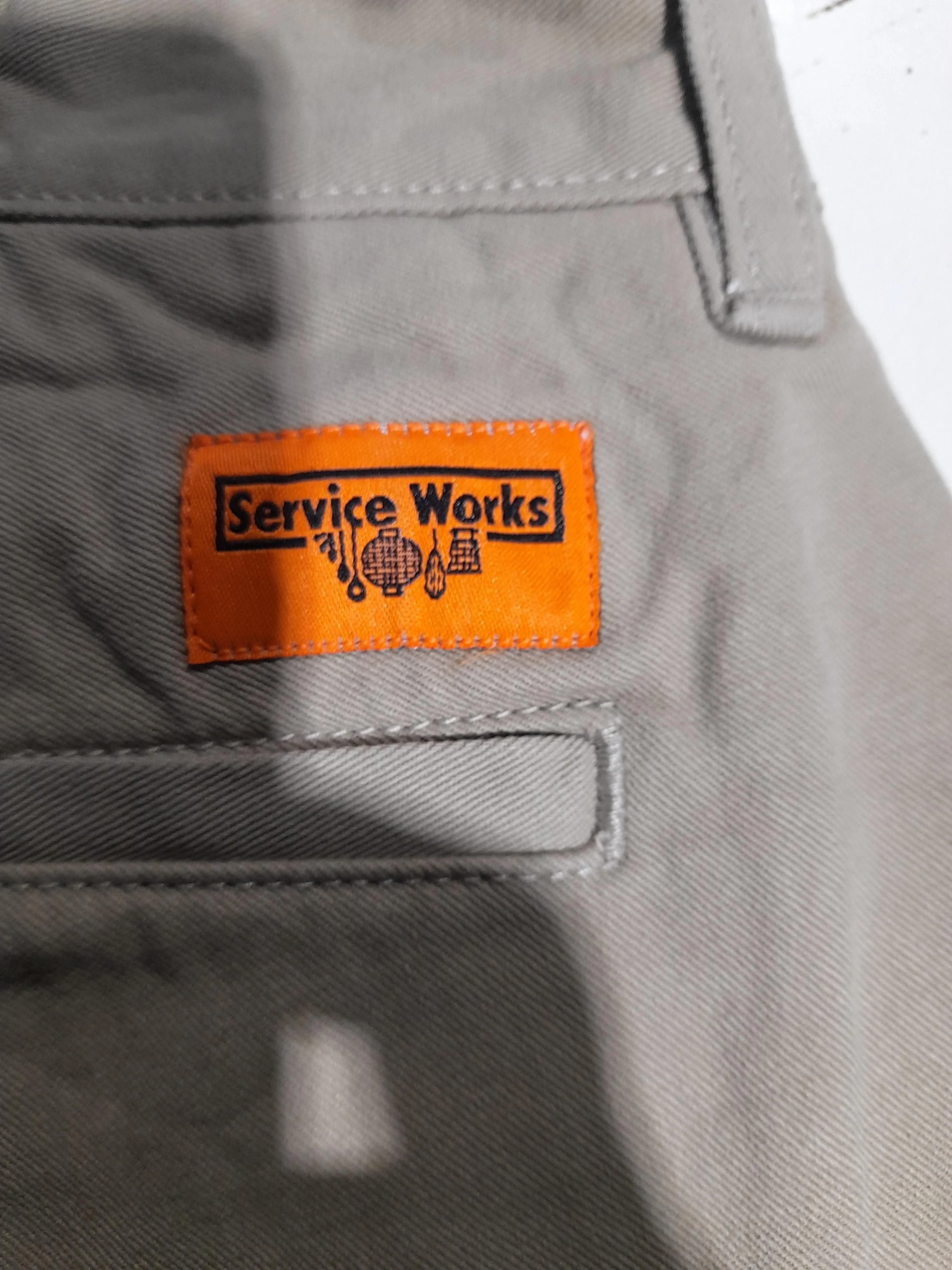 Service Works Men's Shorts M Tan 100% Cotton Chino - Image 5