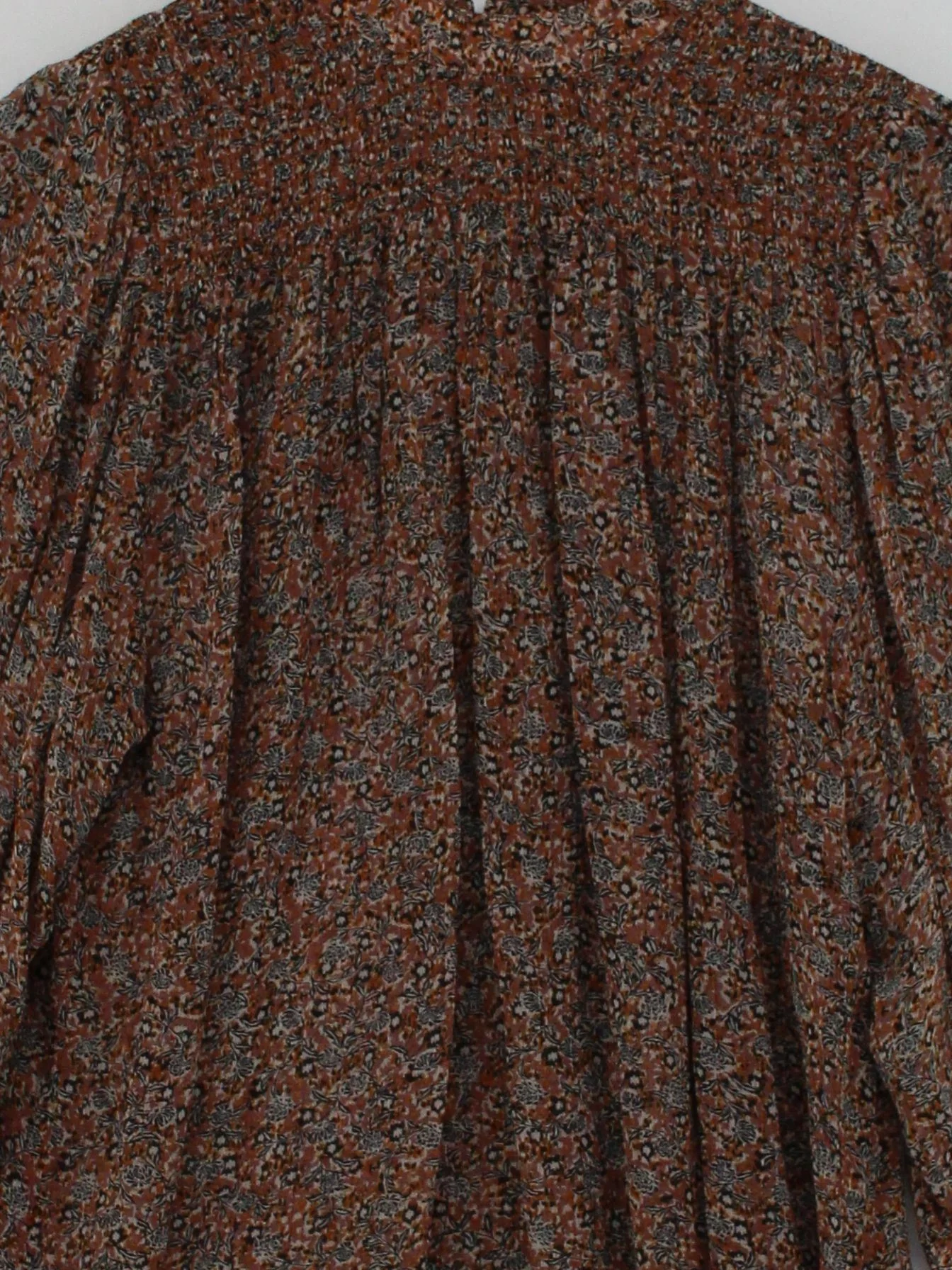 Sessun Women's Blouse S Multi Floral 100% Viscose 3/4 Sleeve High Neck Basic - Image 3