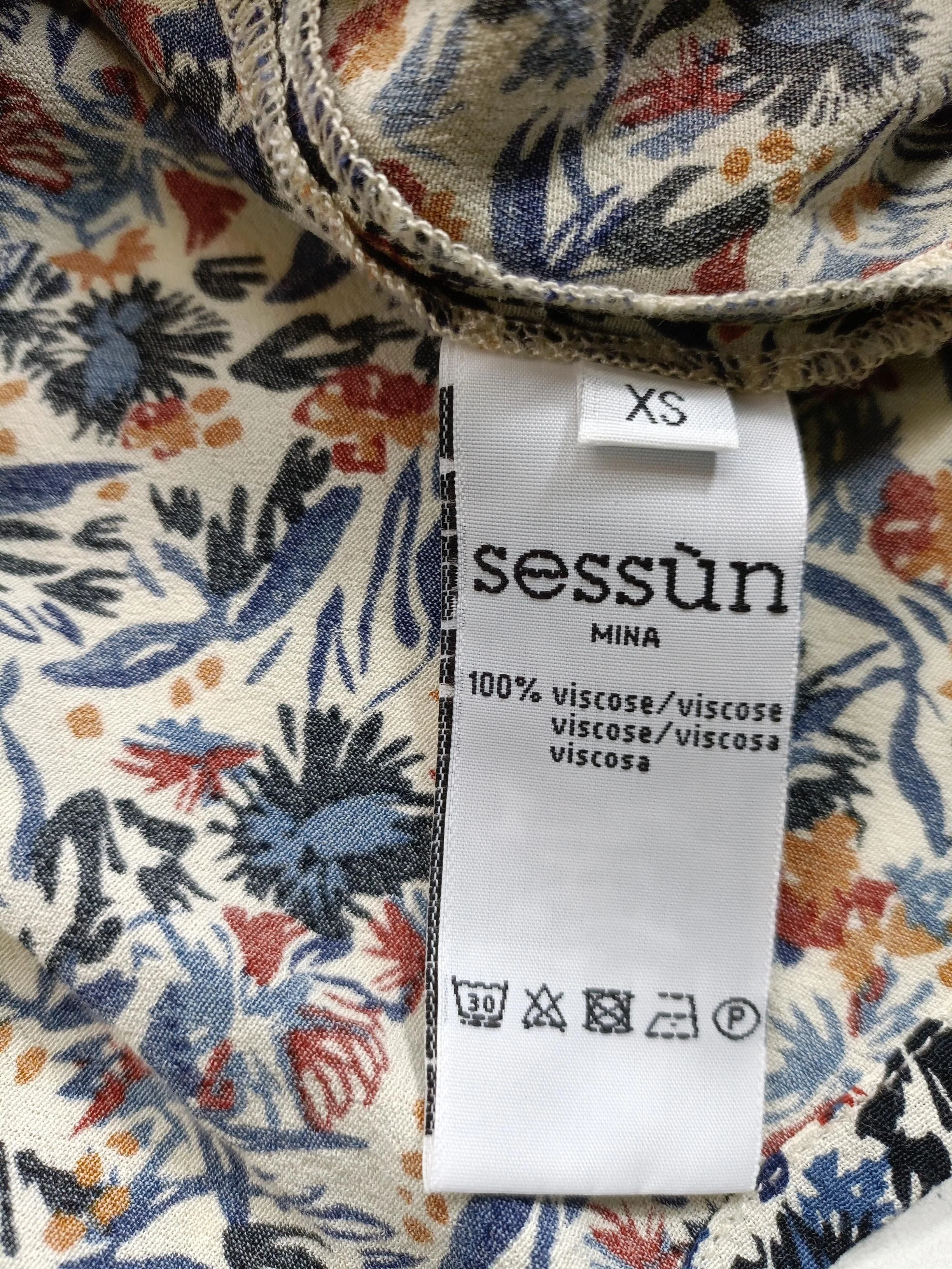 Sessun Women's Shirt XXS Multi Floral 100% Viscose 3/4 Sleeve Collared Basic - Image 6