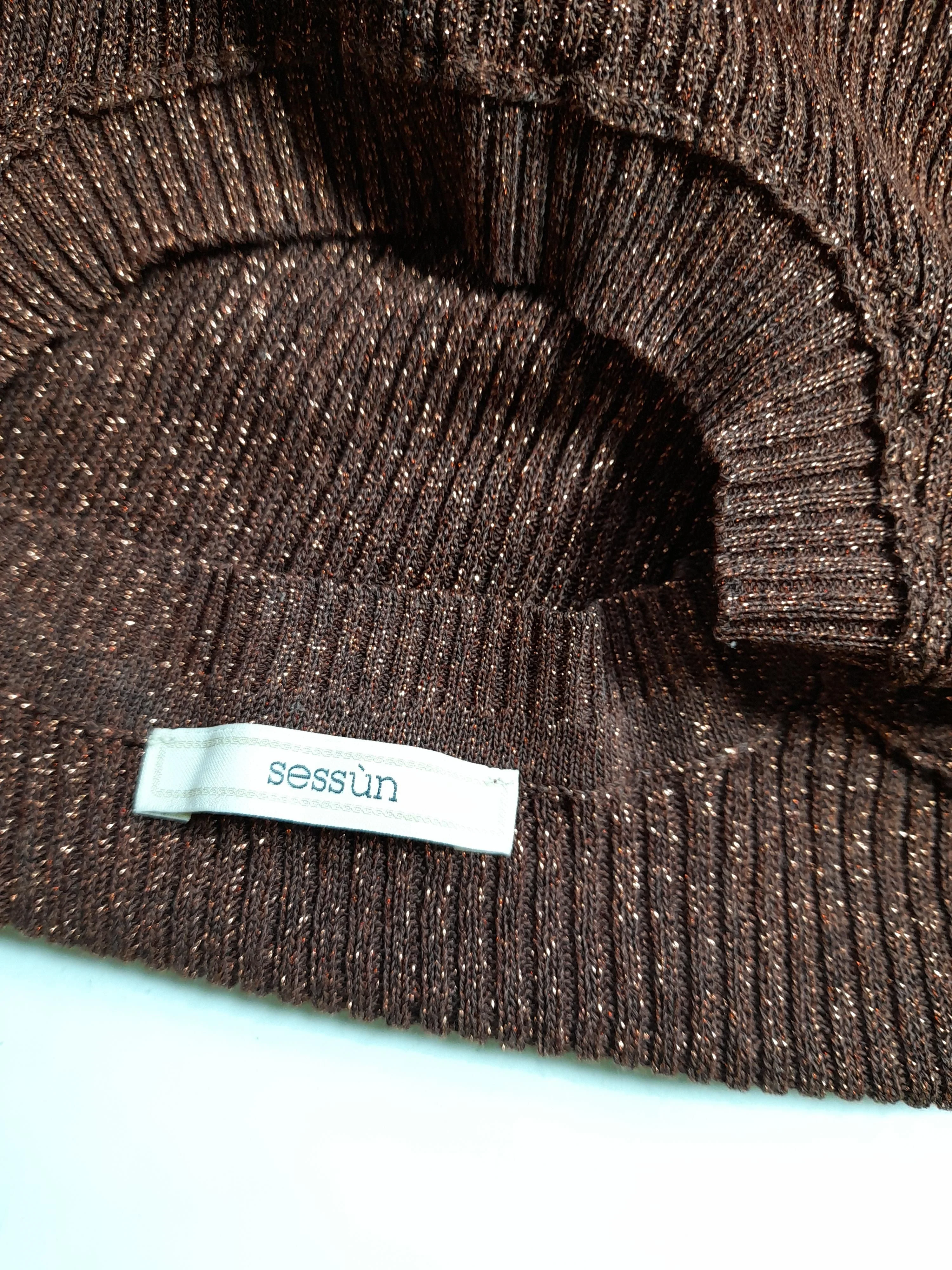 Sessun Women's Top S Brown Viscose with Polyamide, Other Basic - Image 5
