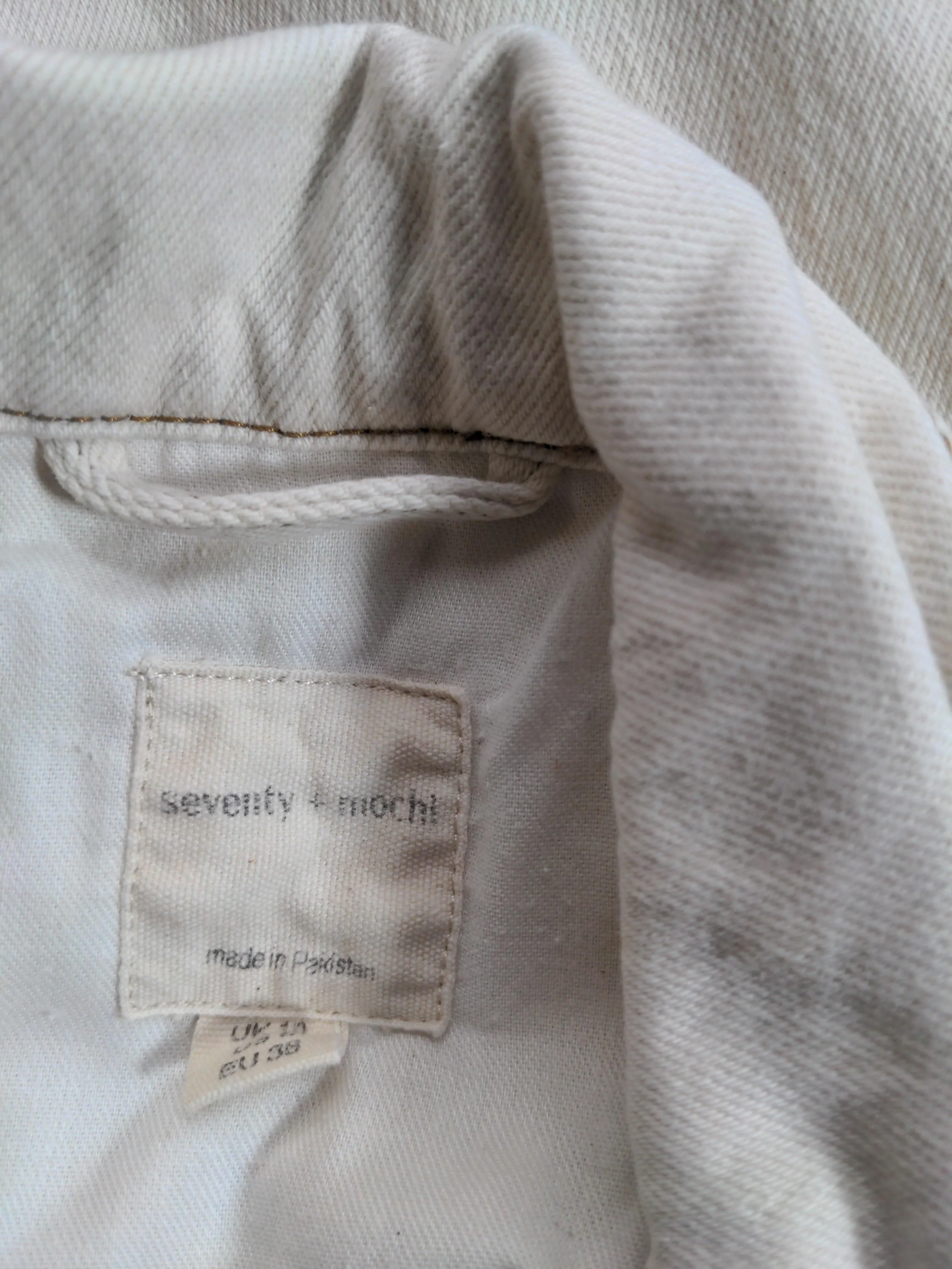 Seventy + Mochi Women's Jumpsuit UK 10 Cream Cotton with Elastane Jumpsuit - Image 5