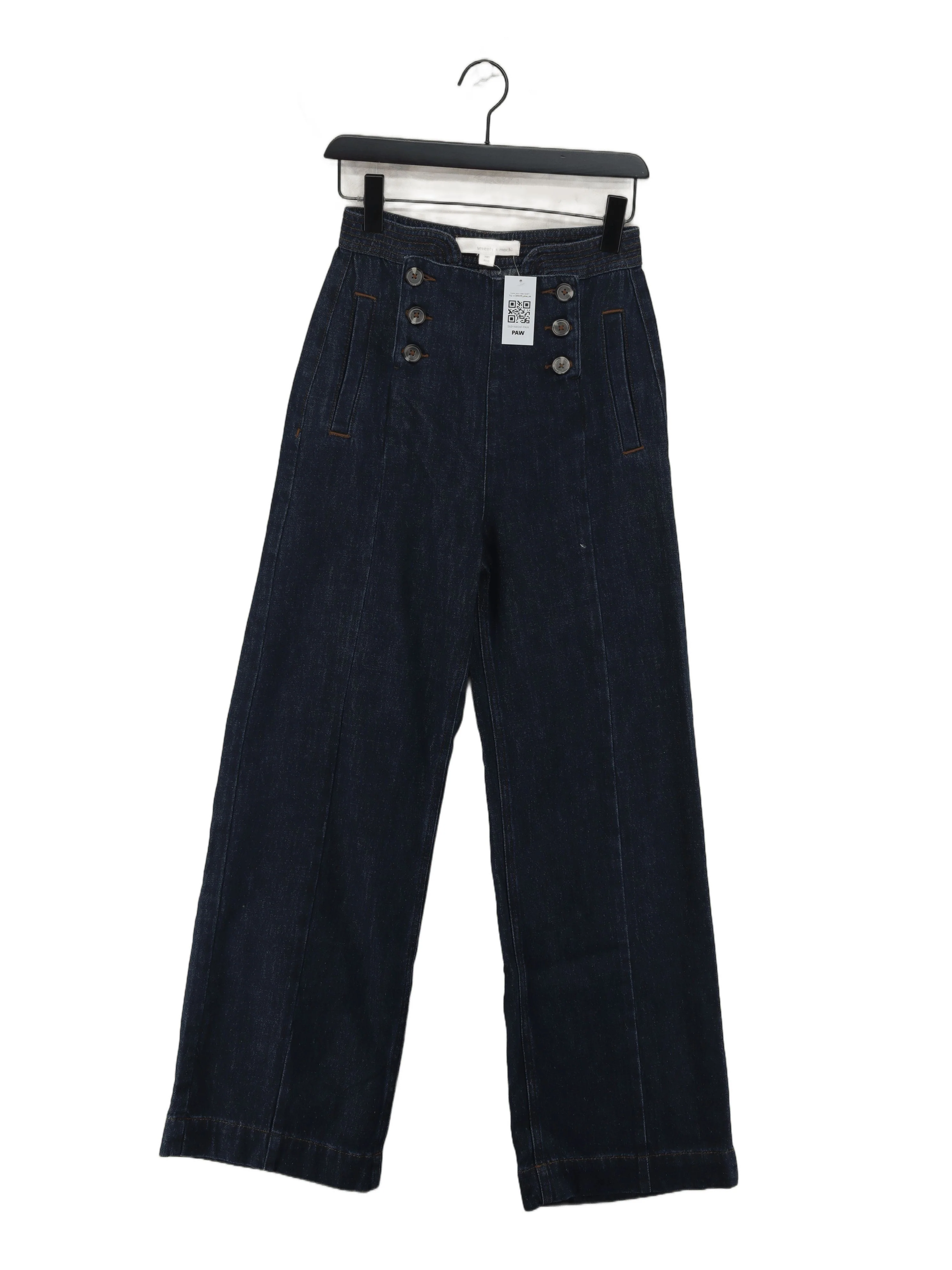 Seventy + Mochi Women's Trousers W 27 in Blue Cotton