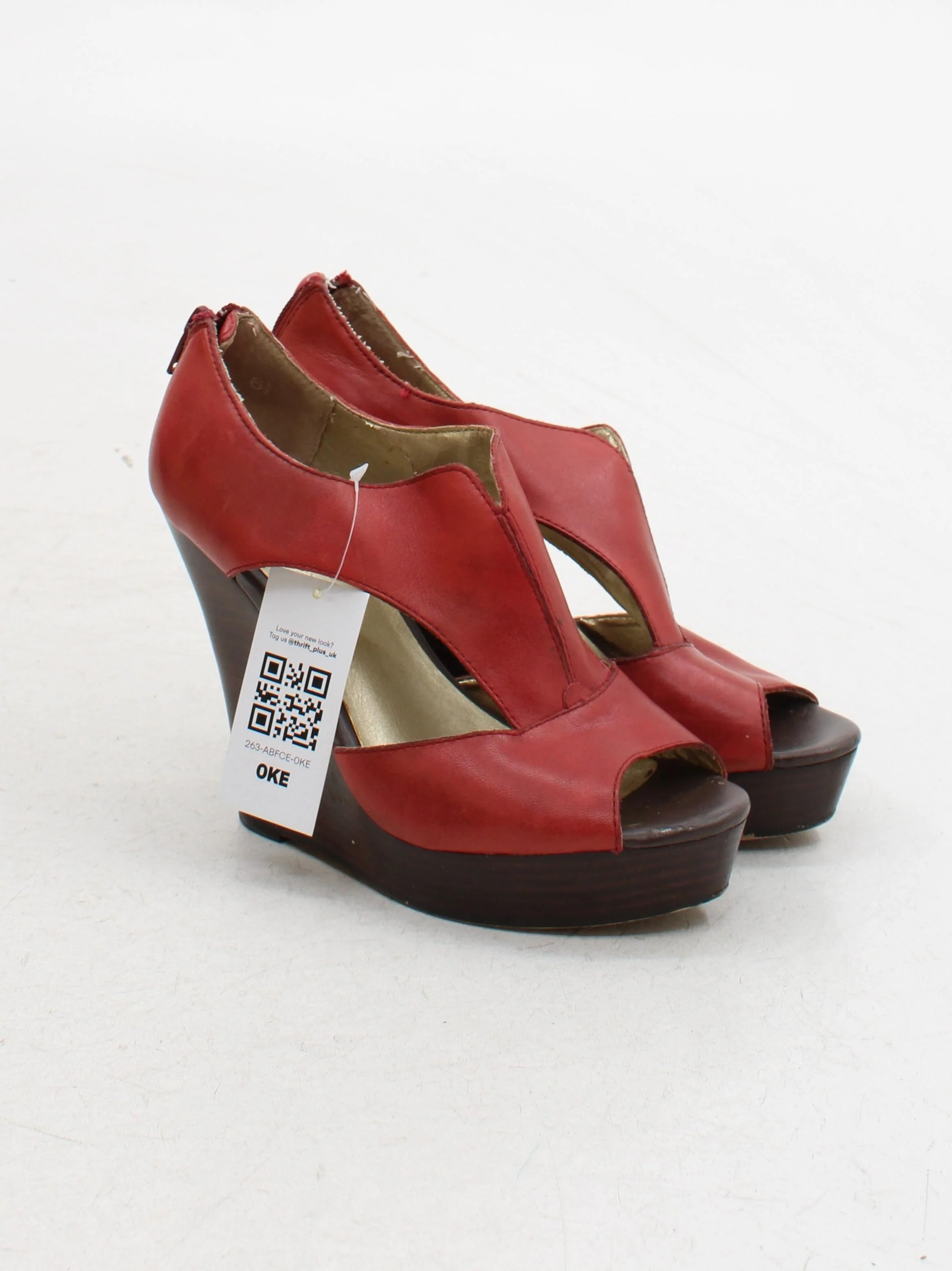 Seychelles Women's Heels UK 6.5 Red 100% Leather Platform - Image 4