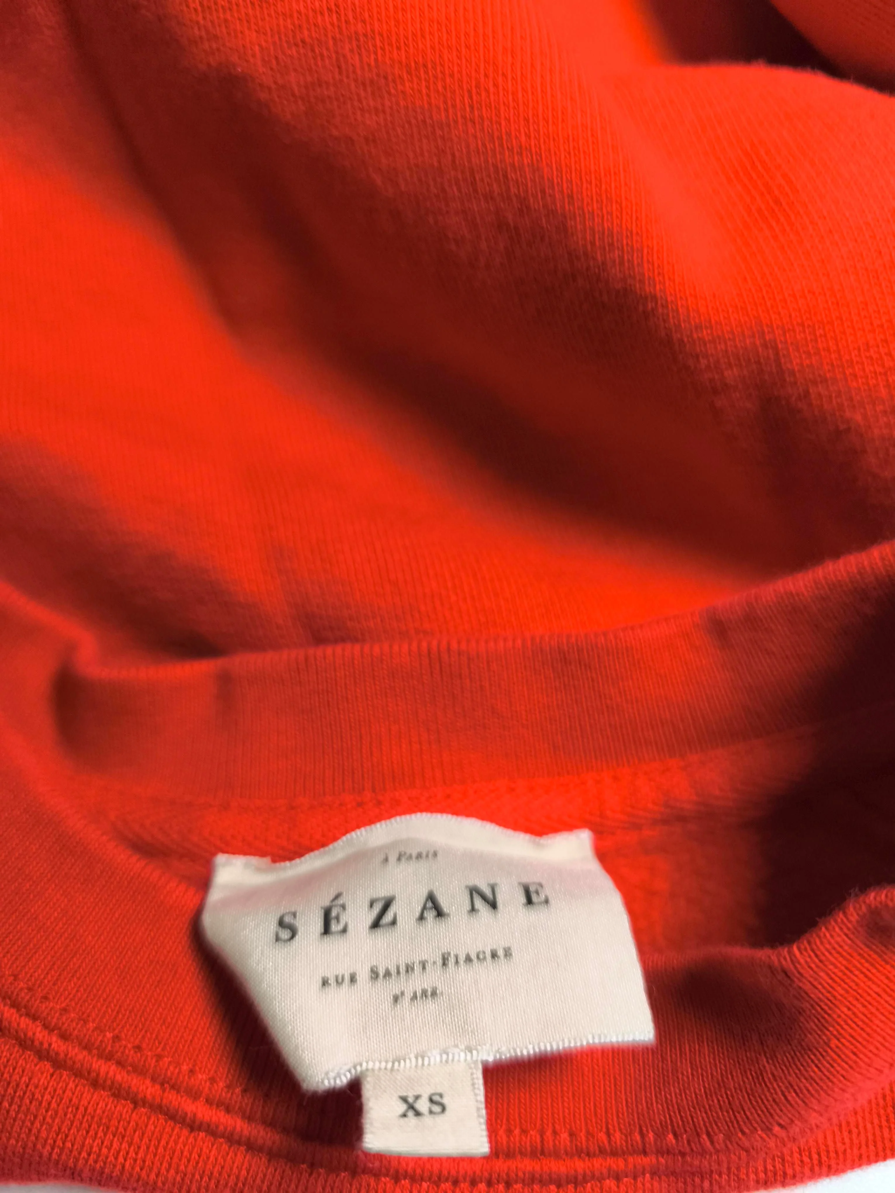 Sezane Men's Hoodie XS Red Graphic 100% Cotton Pullover - Image 6